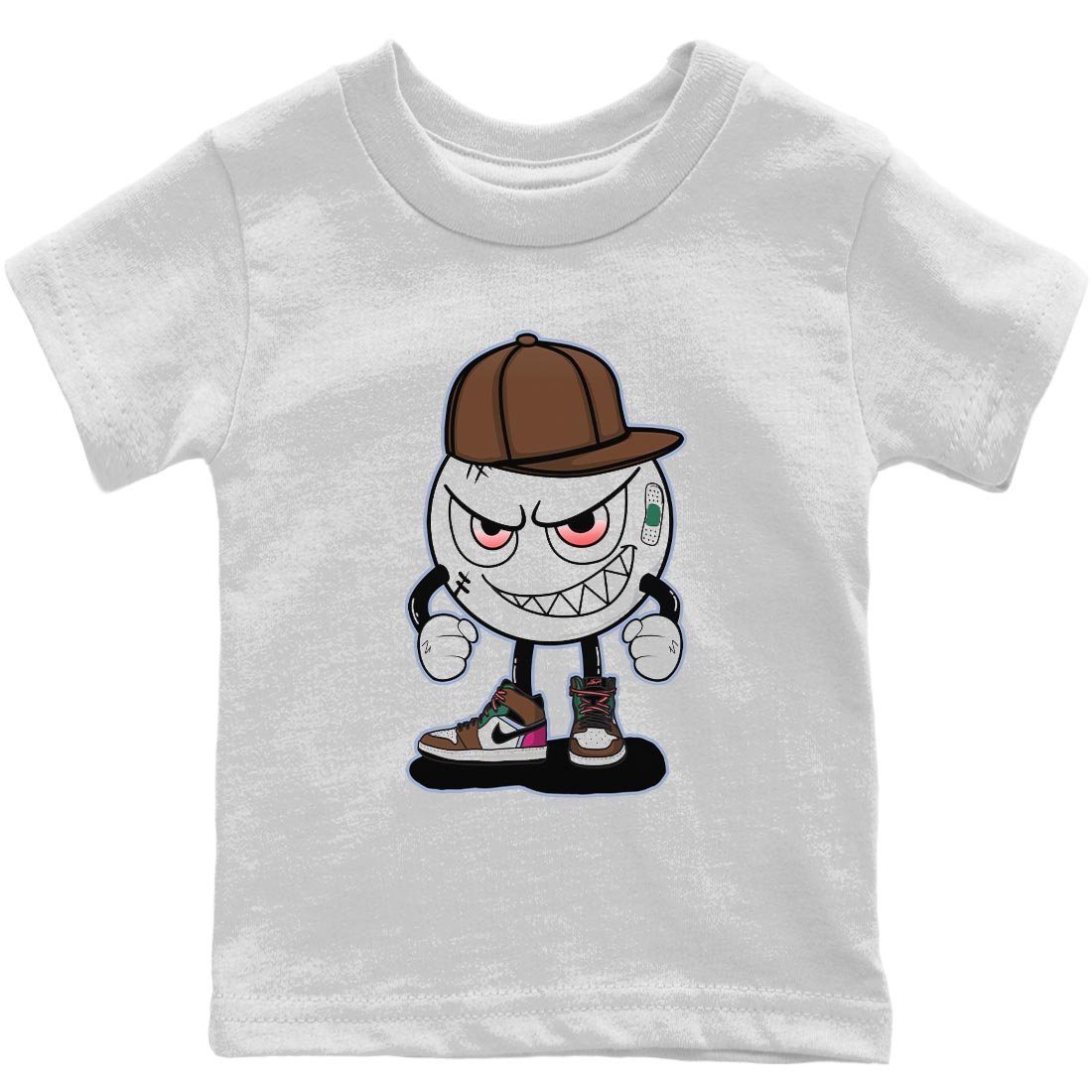 Jordan 1 Hand Crafted Sneaker Matching T-Shirt Mischief Emoji Sneaker Tees Jordan 1 Hand Crafted Sneaker Release Tees Kids Shirts