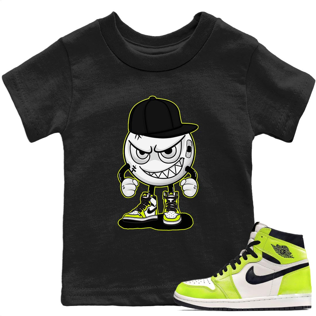 Jordan 1 Visionaire Sneaker Matching T-Shirt Mischief Emoji Sneaker Tees Jordan 1 Visionaire Sneaker Release Tees Kids Shirts