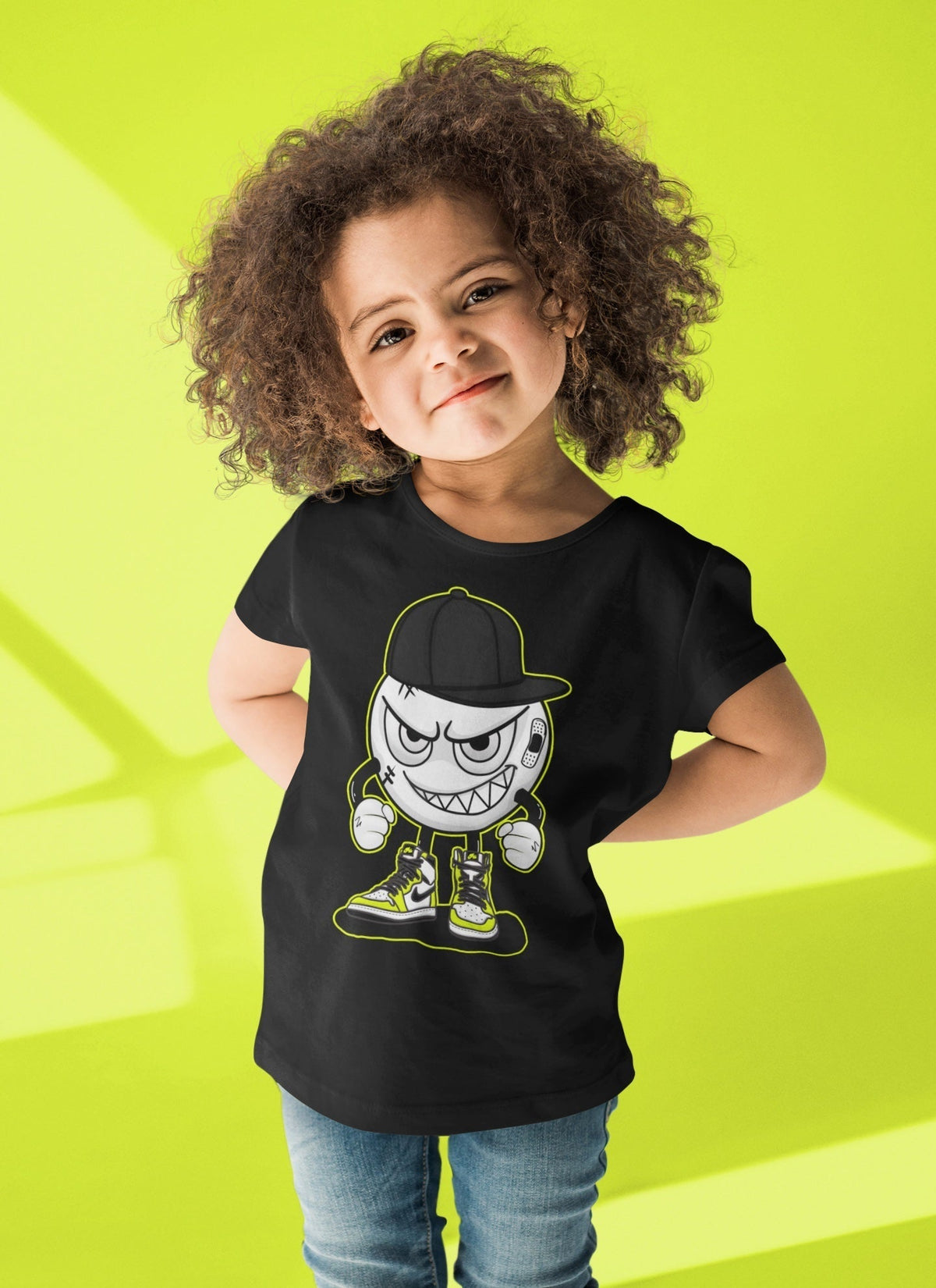 Jordan 1 Visionaire Sneaker Matching T-Shirt Mischief Emoji Sneaker Tees Jordan 1 Visionaire Sneaker Release Tees Kids Shirts