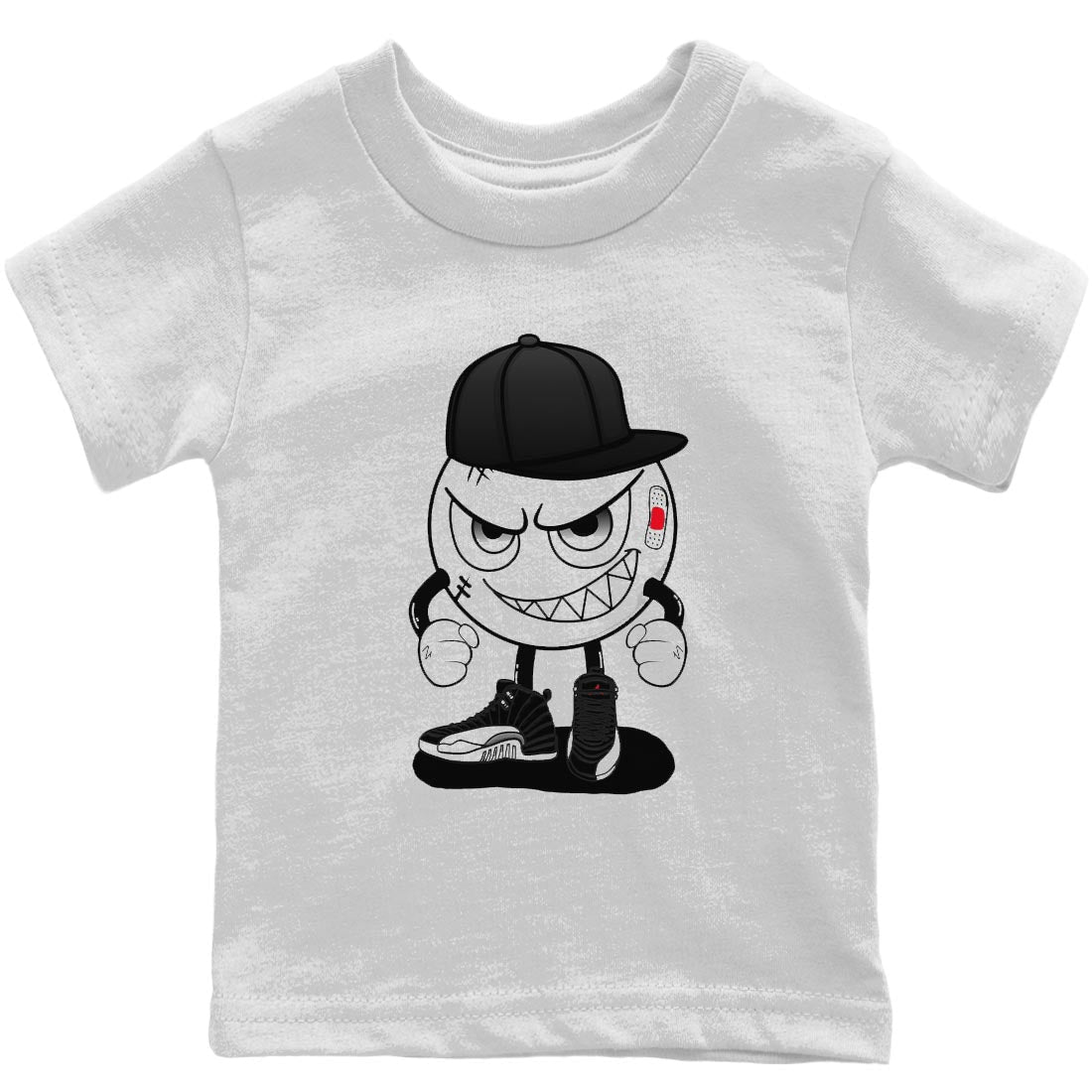Jordan 12 Playoffs Sneaker Matching T-Shirt Mischief Emoji Sneaker Tees Jordan 12 Playoffs Sneaker Release Tees Kids Shirts