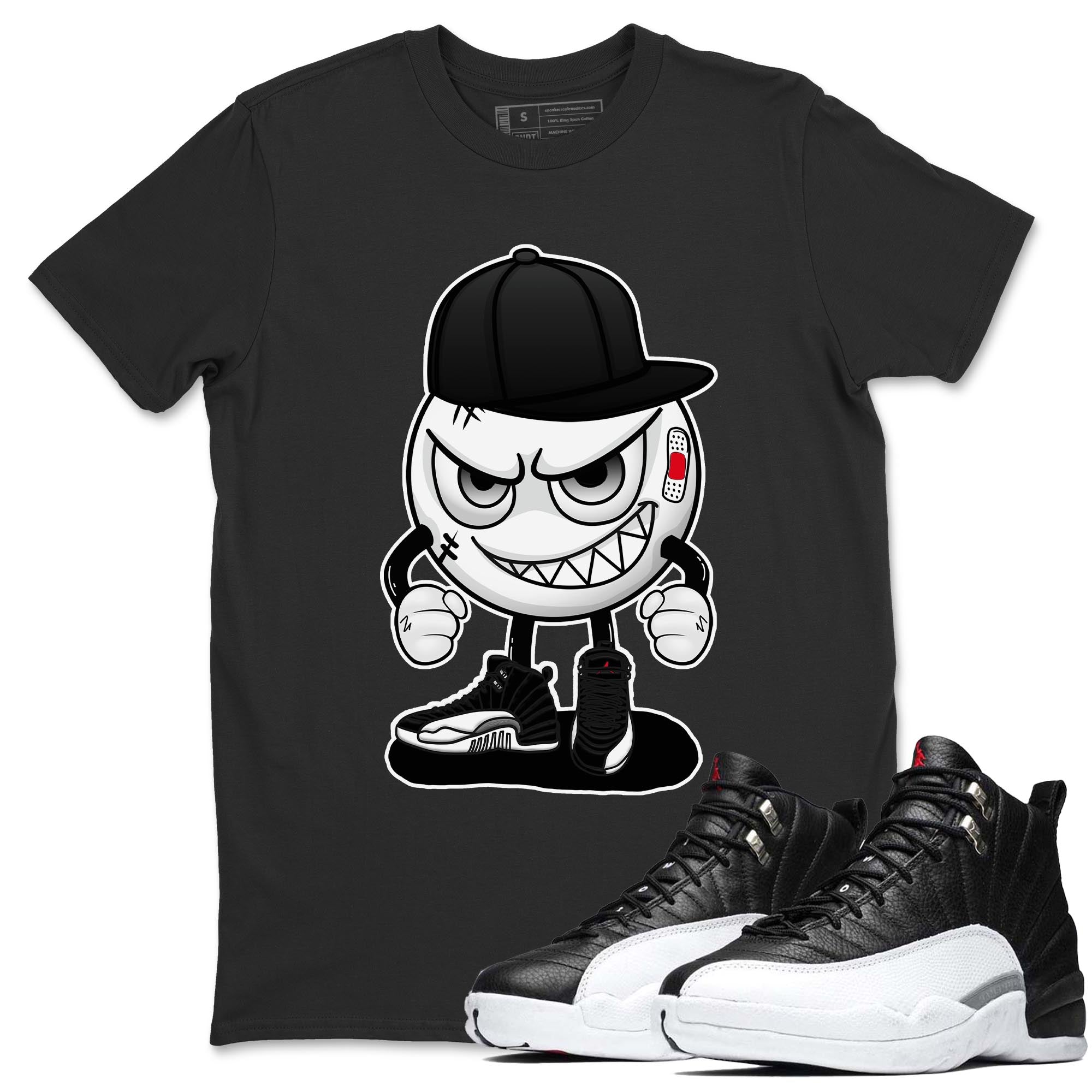 Jordan 12 Playoffs Shirt To Match Jordans Mischief Emoji Sneaker Tees Jordan 12 Playoffs Drip Gear Zone Sneaker Matching Clothing Unisex Shirts