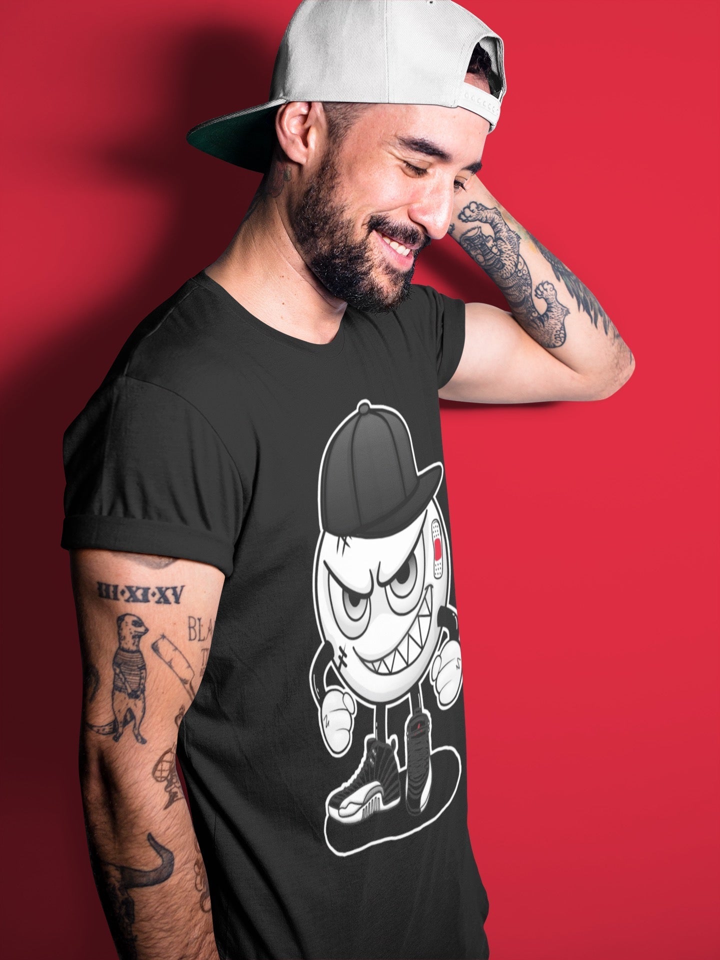 Jordan 12 Playoffs Shirt To Match Jordans Mischief Emoji Sneaker Tees Jordan 12 Playoffs Drip Gear Zone Sneaker Matching Clothing Unisex Shirts