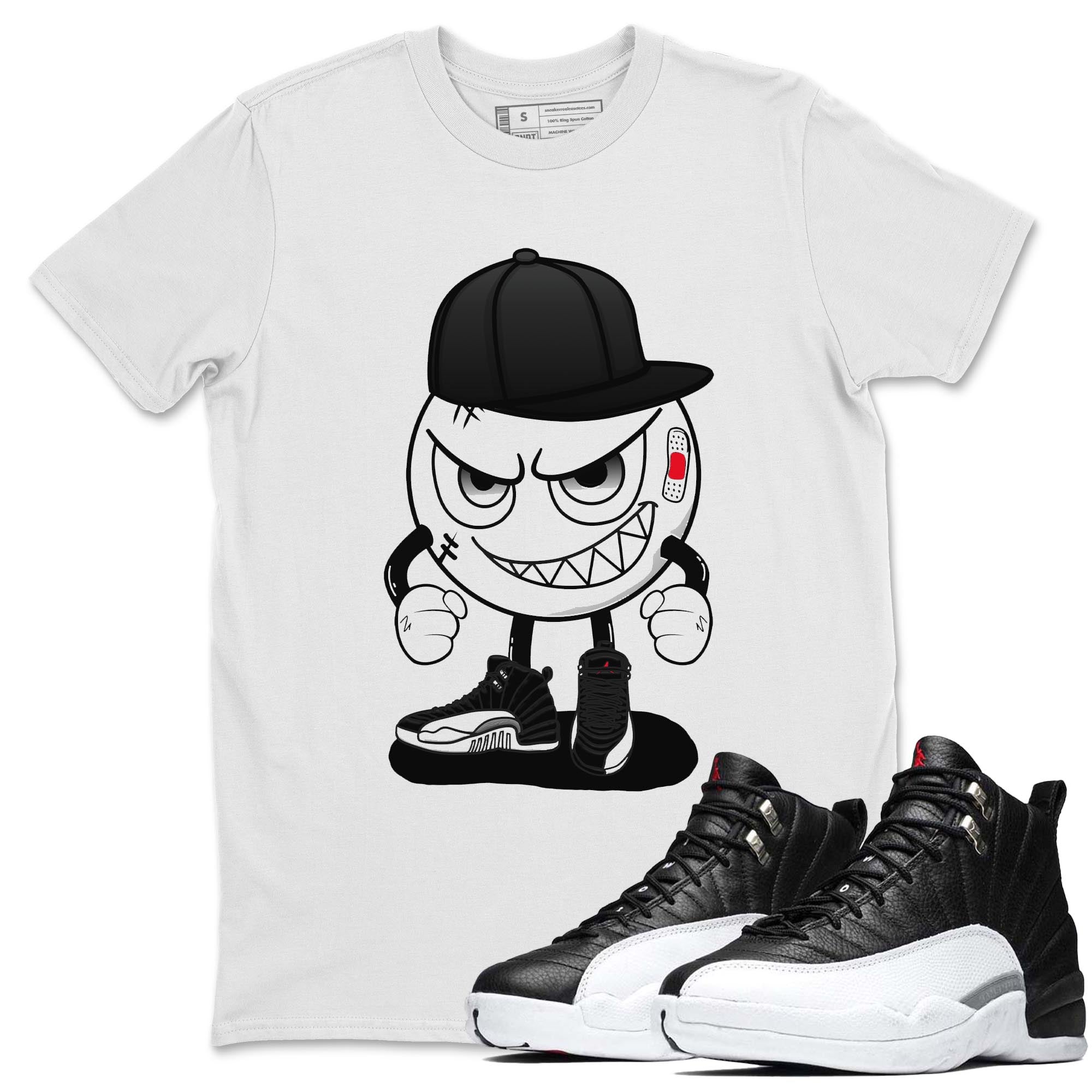 Jordan 12 Playoffs Shirt To Match Jordans Mischief Emoji Sneaker Tees Jordan 12 Playoffs Drip Gear Zone Sneaker Matching Clothing Unisex Shirts
