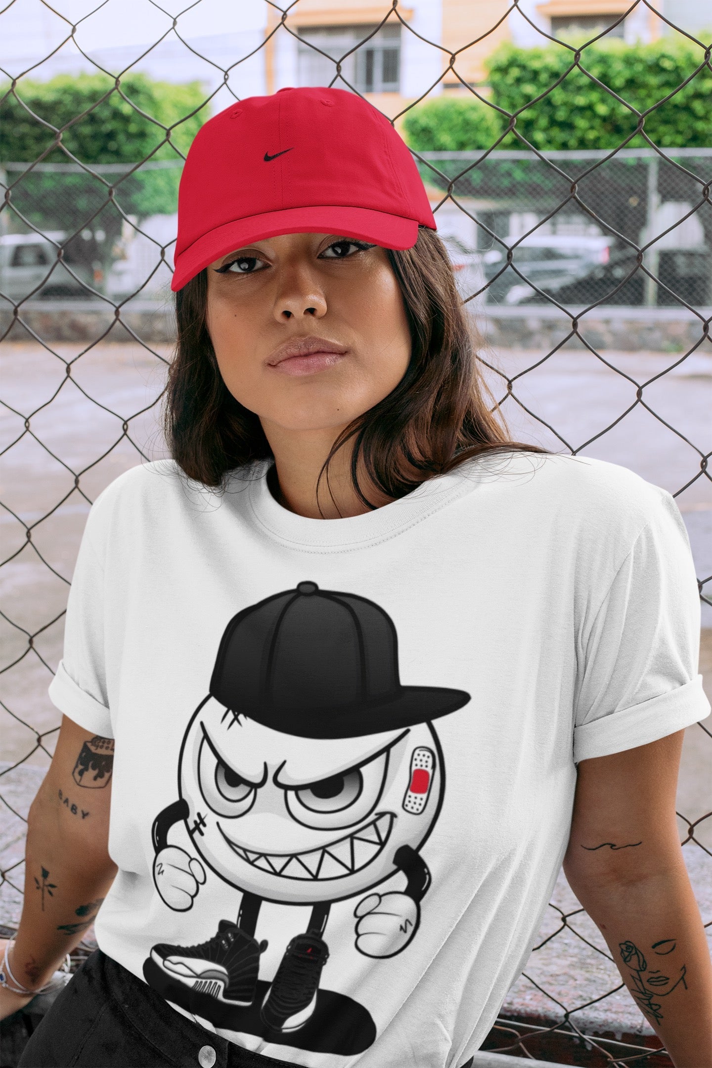 Jordan 12 Playoffs Shirt To Match Jordans Mischief Emoji Sneaker Tees Jordan 12 Playoffs Drip Gear Zone Sneaker Matching Clothing Unisex Shirts