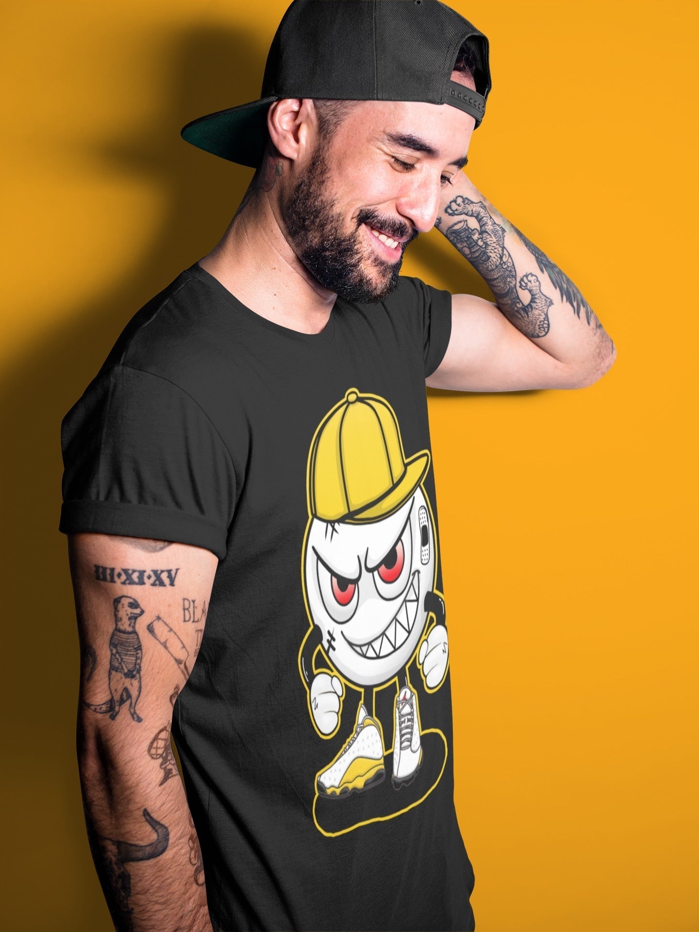 Jordan 13 Del Sol Shirt To Match Jordans Mischief Emoji Sneaker Tees Jordan 13 Del Sol Drip Gear Zone Sneaker Matching Clothing Unisex Shirts