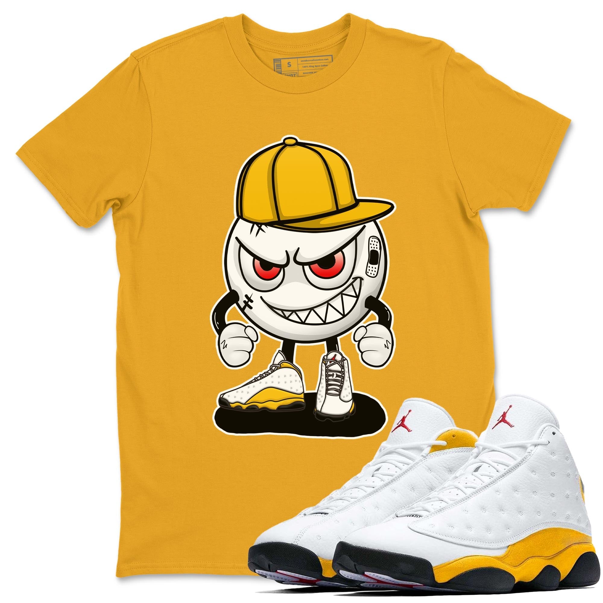 Jordan 13 Del Sol Shirt To Match Jordans Mischief Emoji Sneaker Tees Jordan 13 Del Sol Drip Gear Zone Sneaker Matching Clothing Unisex Shirts