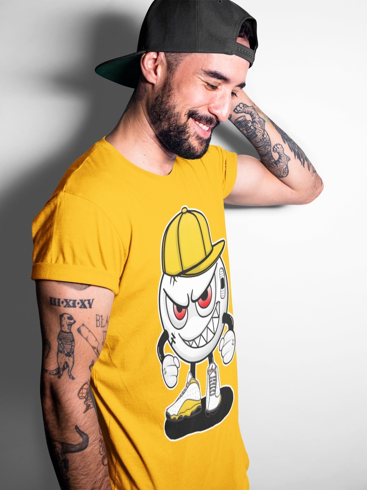 Jordan 13 Del Sol Shirt To Match Jordans Mischief Emoji Sneaker Tees Jordan 13 Del Sol Drip Gear Zone Sneaker Matching Clothing Unisex Shirts