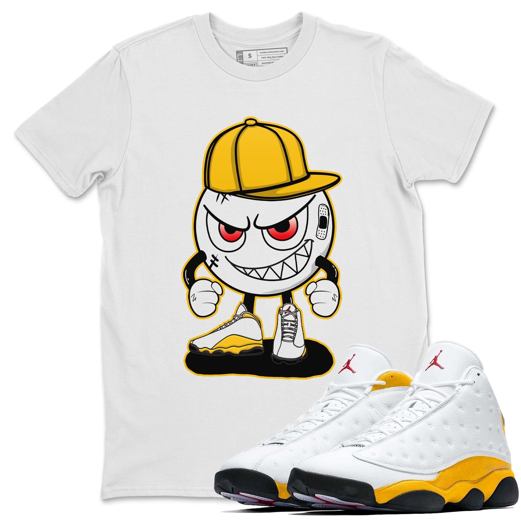 Jordan 13 Del Sol Shirt To Match Jordans Mischief Emoji Sneaker Tees Jordan 13 Del Sol Drip Gear Zone Sneaker Matching Clothing Unisex Shirts