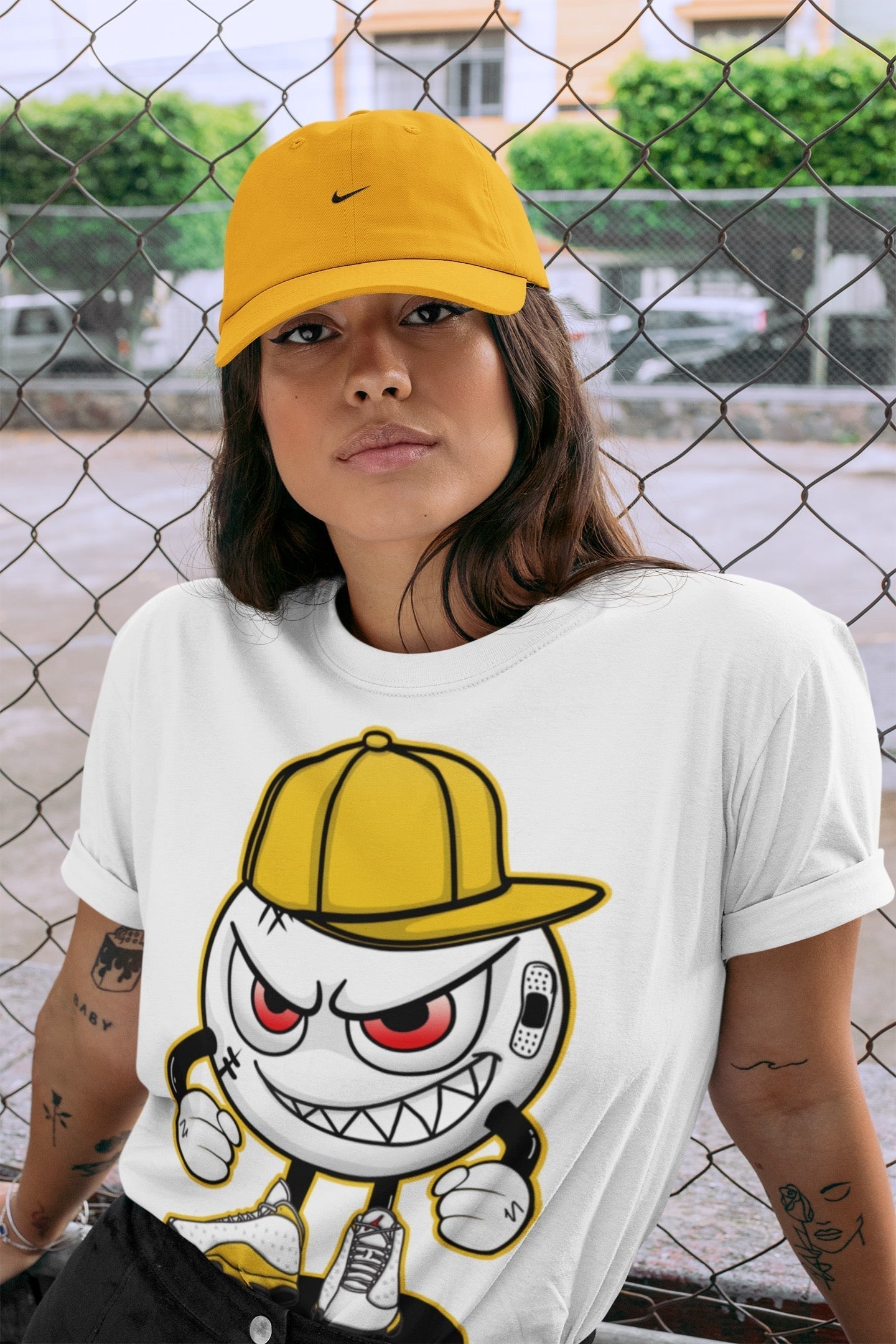 Jordan 13 Del Sol Shirt To Match Jordans Mischief Emoji Sneaker Tees Jordan 13 Del Sol Drip Gear Zone Sneaker Matching Clothing Unisex Shirts