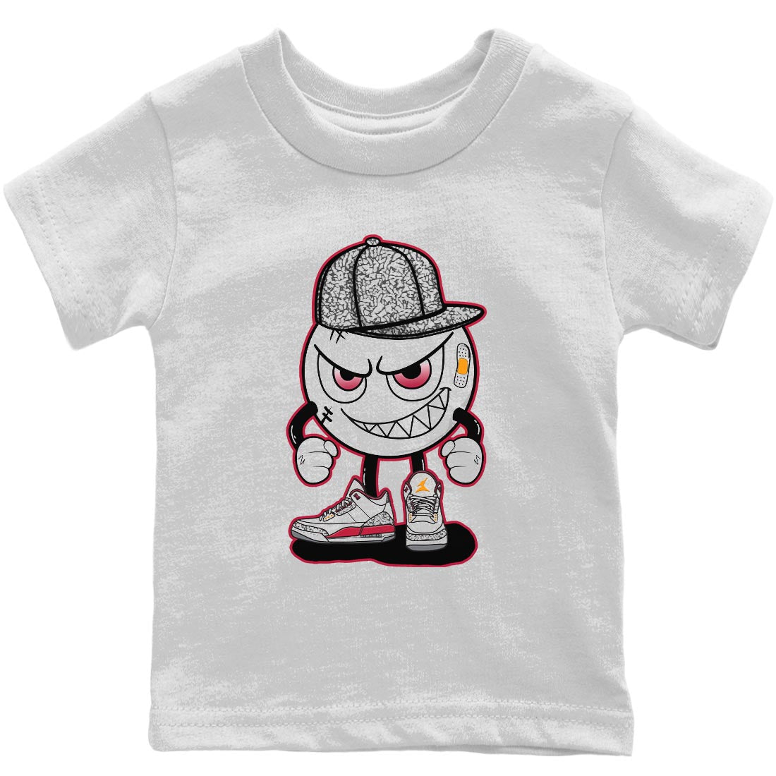 Jordan 3 Cardinal Sneaker Matching T-Shirt Mischief Emoji Sneaker Tees Jordan 3 Cardinal Sneaker Release Tees Kids Shirts