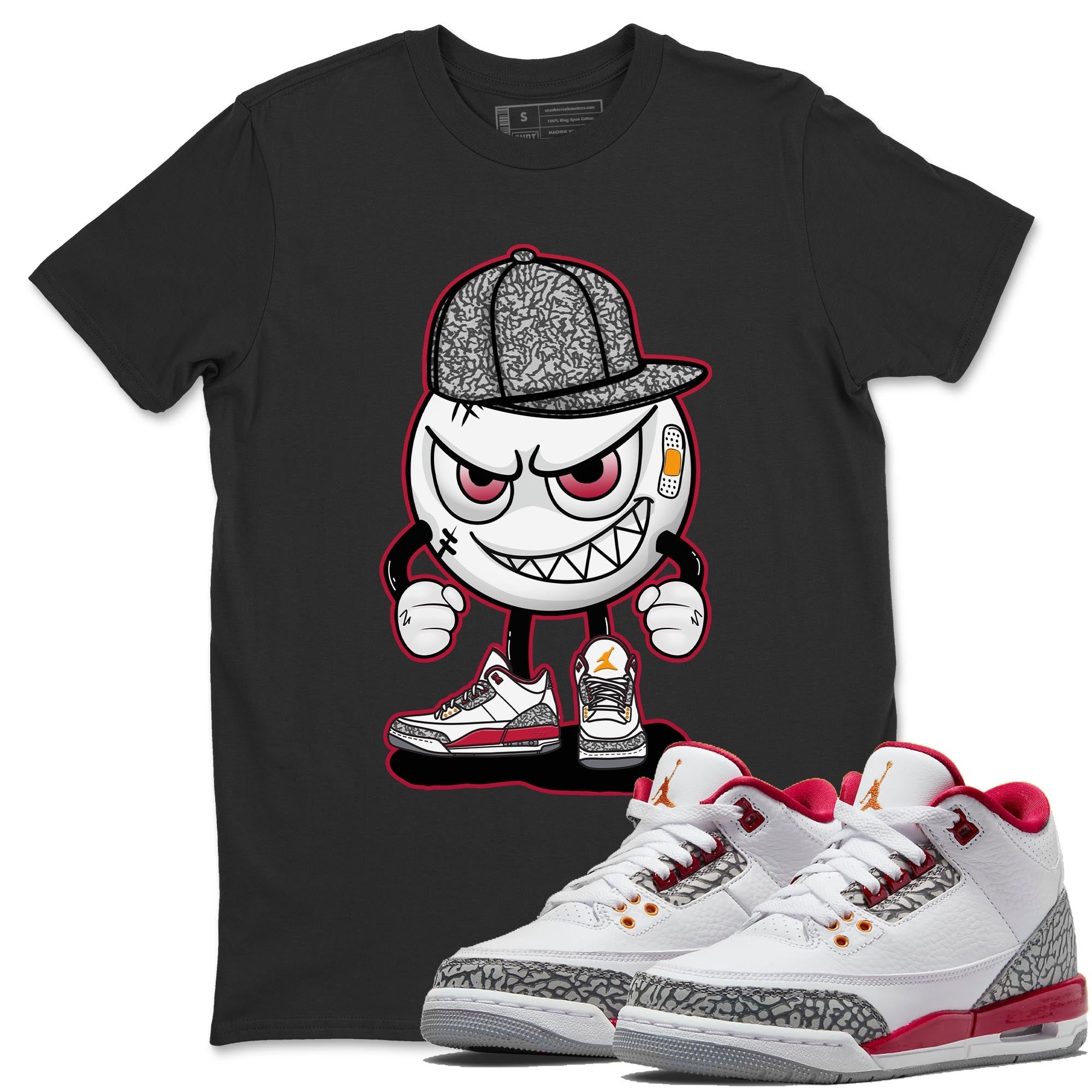 Jordan 3 Cardinal Shirt To Match Jordans Mischief Emoji Sneaker Tees Jordan 3 Cardinal Drip Gear Zone Sneaker Matching Clothing Unisex Shirts