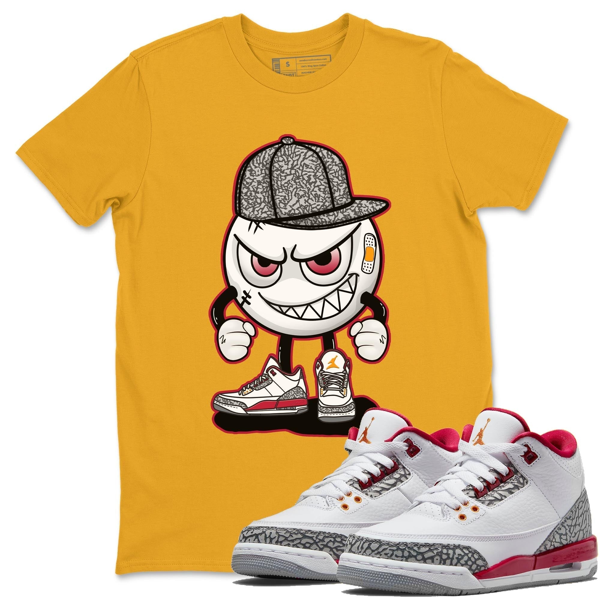 Jordan 3 Cardinal Shirt To Match Jordans Mischief Emoji Sneaker Tees Jordan 3 Cardinal Drip Gear Zone Sneaker Matching Clothing Unisex Shirts
