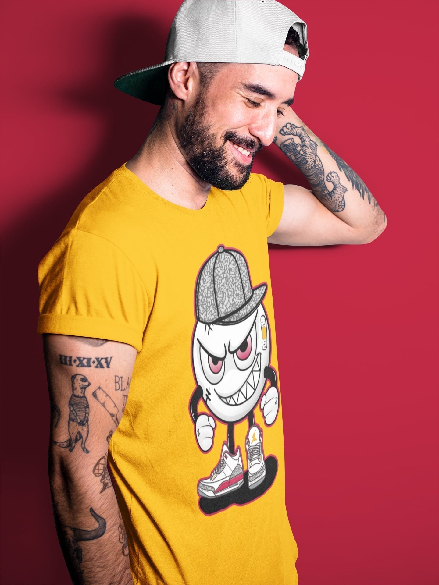 Jordan 3 Cardinal Shirt To Match Jordans Mischief Emoji Sneaker Tees Jordan 3 Cardinal Drip Gear Zone Sneaker Matching Clothing Unisex Shirts