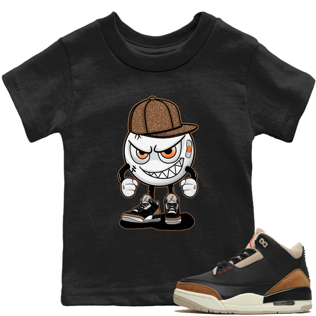 Jordan 3 Desert Elephant Sneaker Matching T-Shirt Mischief Emoji Sneaker Tees Jordan 3 Desert Elephant Sneaker Release Tees Kids Shirts