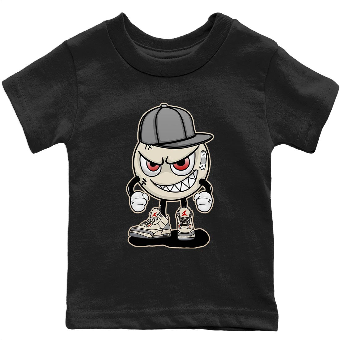 Jordan 3 Muslin Sneaker Matching T-Shirt Mischief Emoji Sneaker Tees Jordan 3 Muslin Sneaker Release Tees Kids Shirts