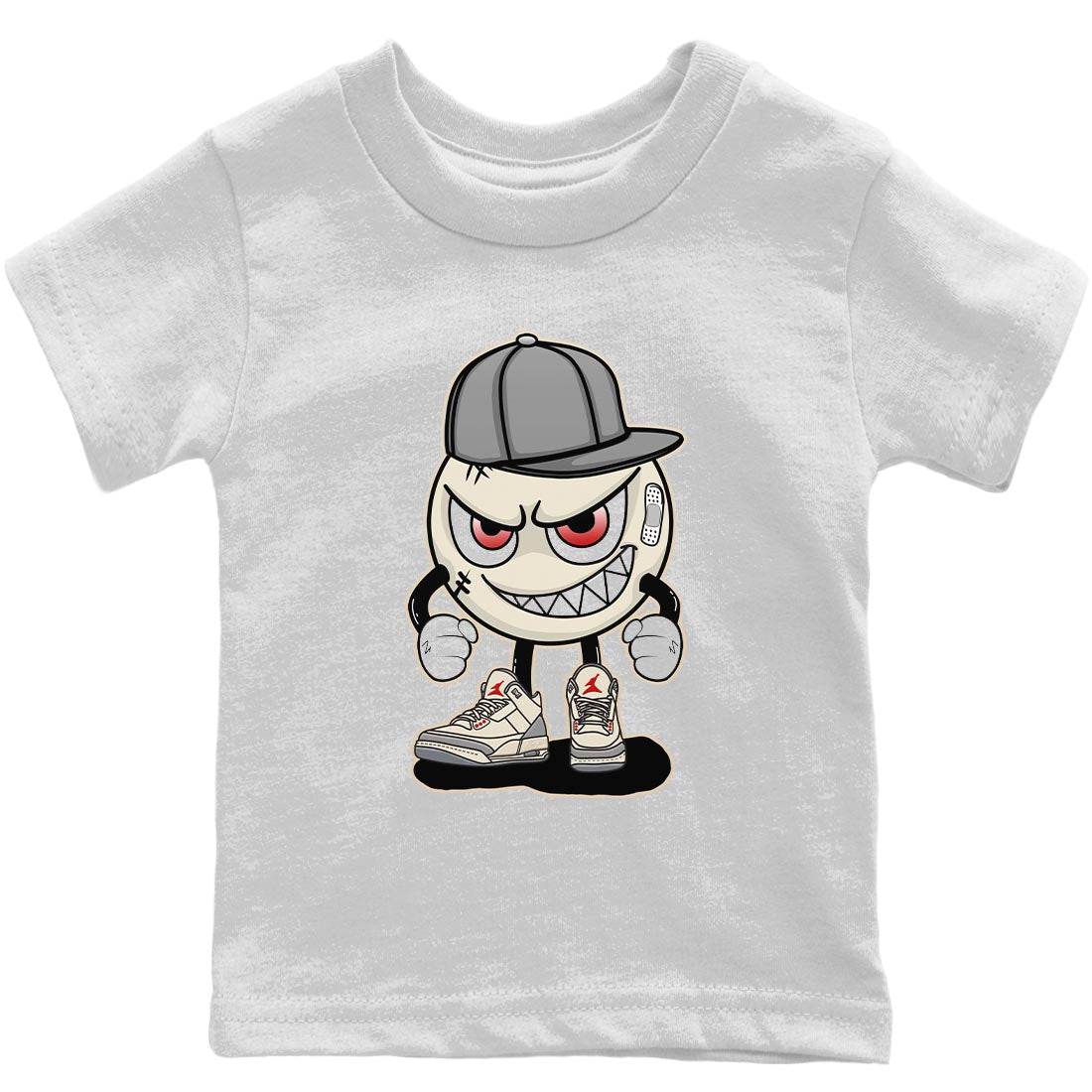 Jordan 3 Muslin Sneaker Matching T-Shirt Mischief Emoji Sneaker Tees Jordan 3 Muslin Sneaker Release Tees Kids Shirts