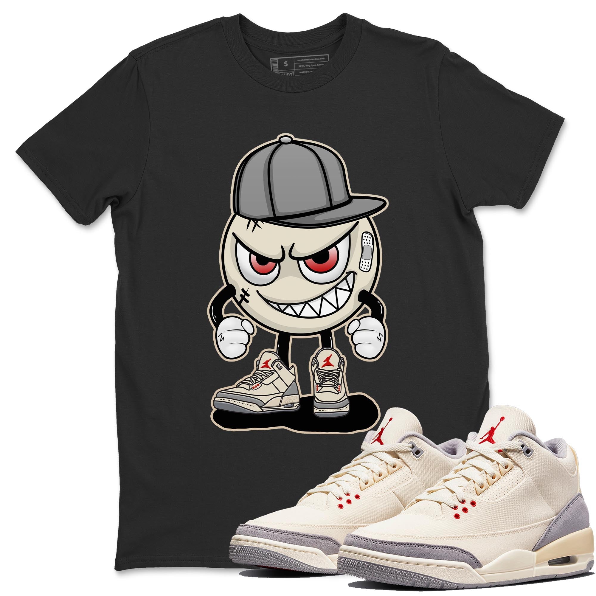 Jordan 3 Muslin Shirt To Match Jordans Mischief Emoji Sneaker Tees Jordan 3 Muslin Drip Gear Zone Sneaker Matching Clothing Unisex Shirts