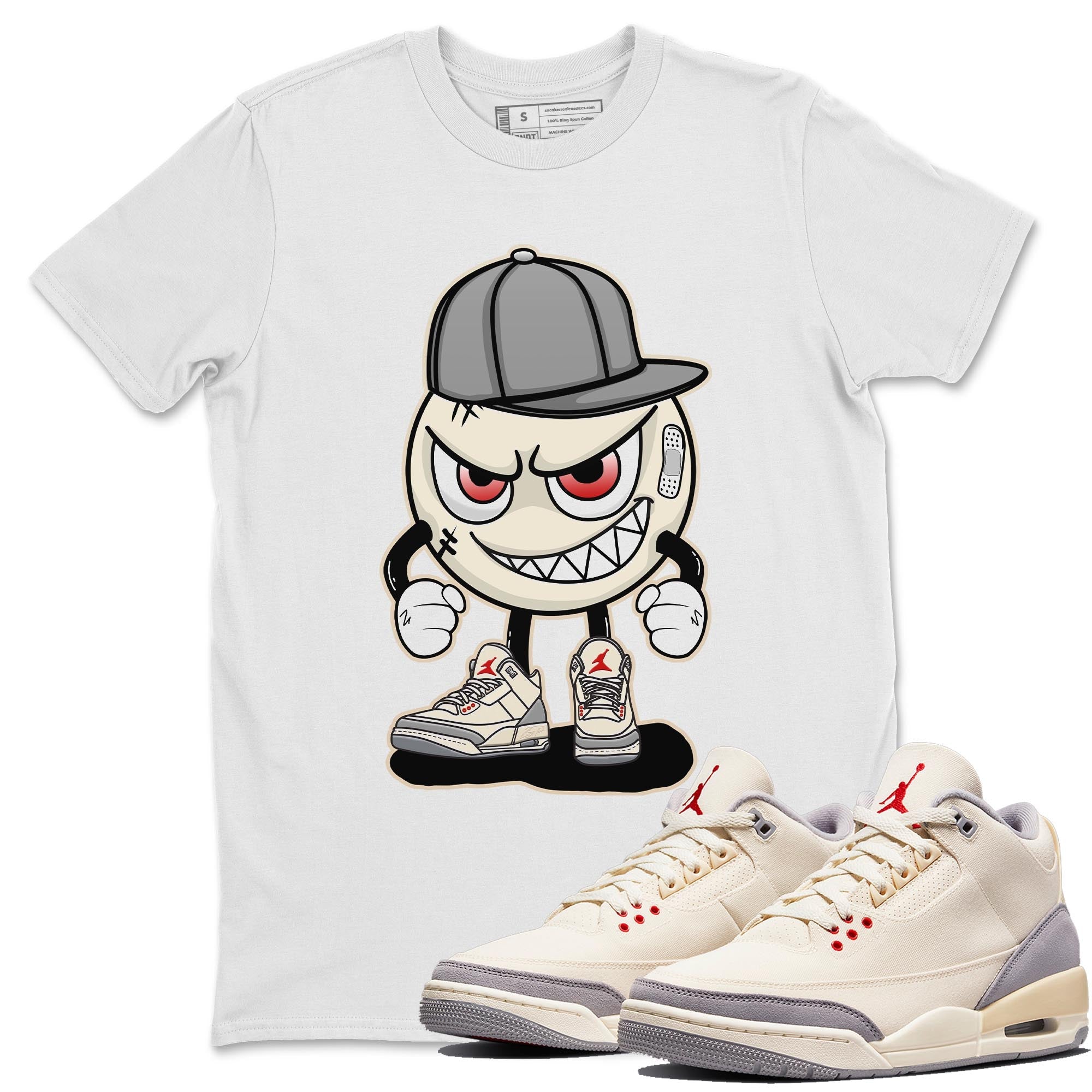 Jordan 3 Muslin Shirt To Match Jordans Mischief Emoji Sneaker Tees Jordan 3 Muslin Drip Gear Zone Sneaker Matching Clothing Unisex Shirts
