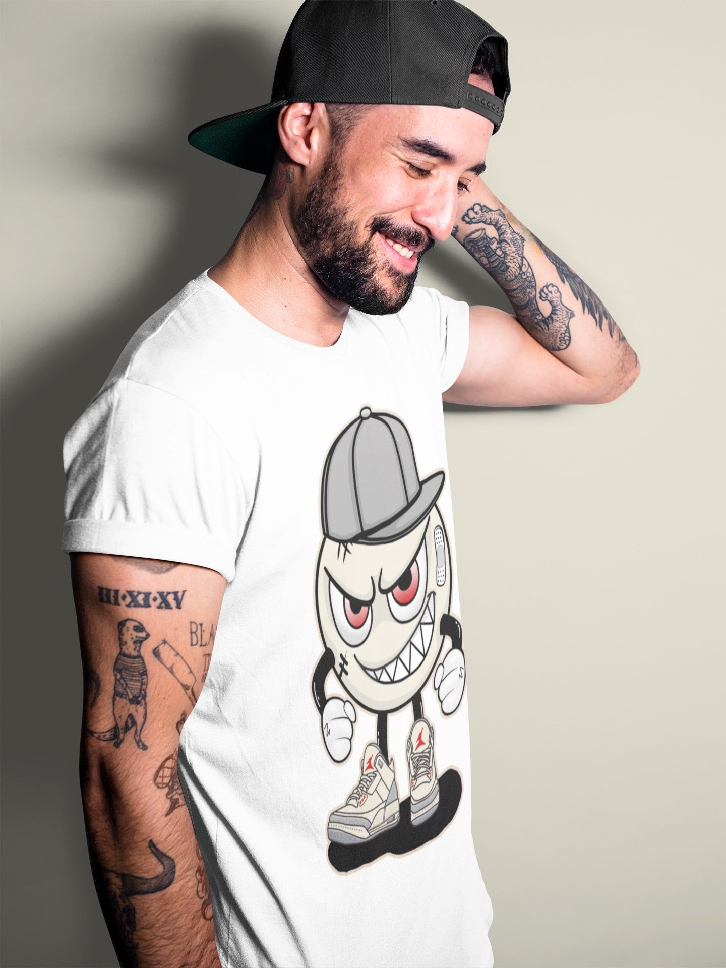 Jordan 3 Muslin Shirt To Match Jordans Mischief Emoji Sneaker Tees Jordan 3 Muslin Drip Gear Zone Sneaker Matching Clothing Unisex Shirts