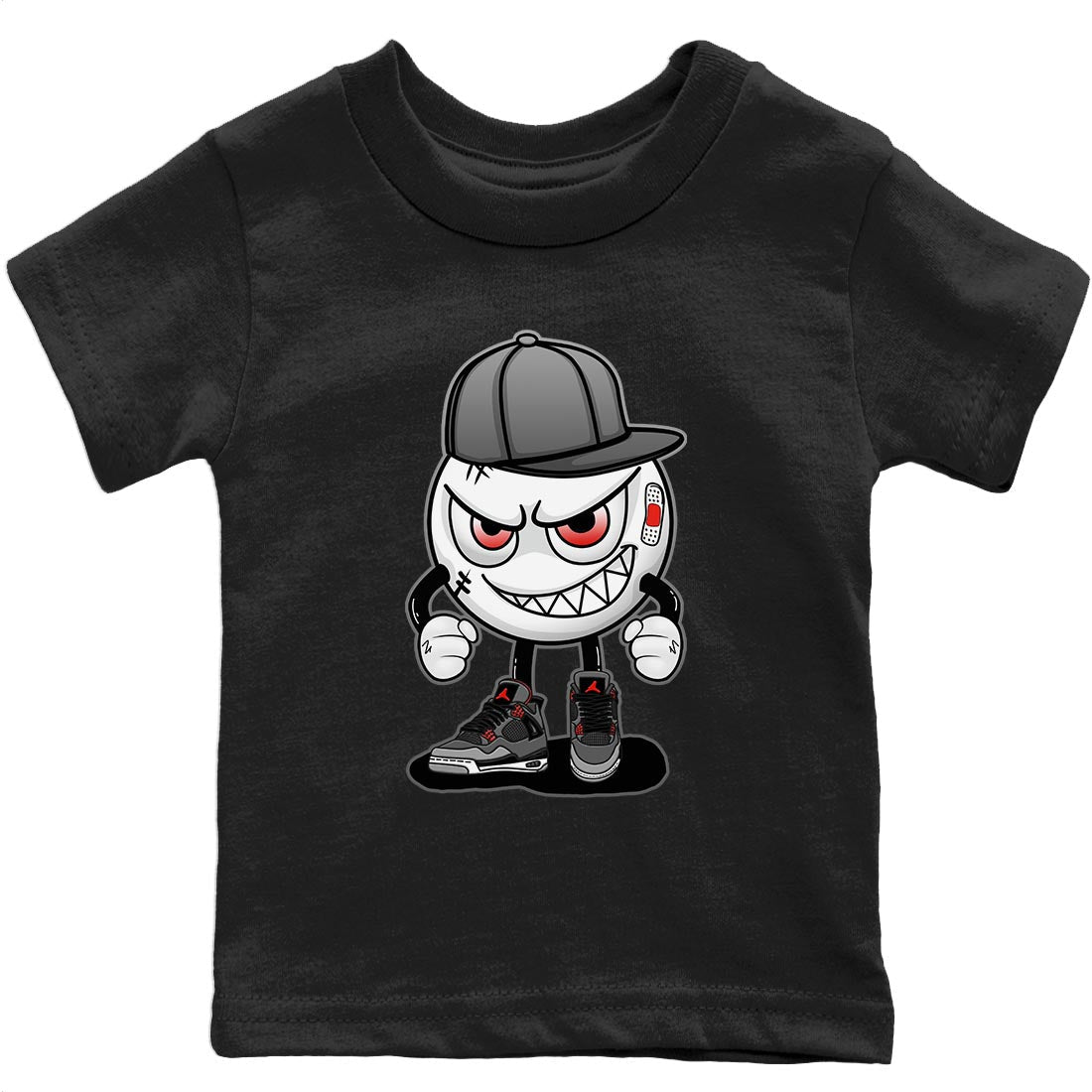 Jordan 4 Infrared Sneaker Matching T-Shirt Mischief Emoji Sneaker Tees Jordan 4 Infrared Sneaker Release Tees Kids Shirts