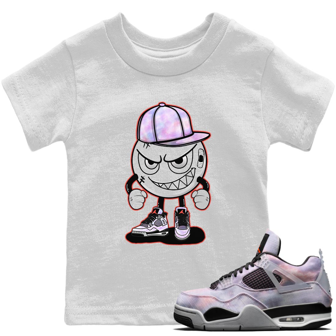 Jordan 4 Zen Master Sneaker Matching T-Shirt Mischief Emoji Sneaker Tees Jordan 4 Zen Master Sneaker Release Tees Kids Shirts