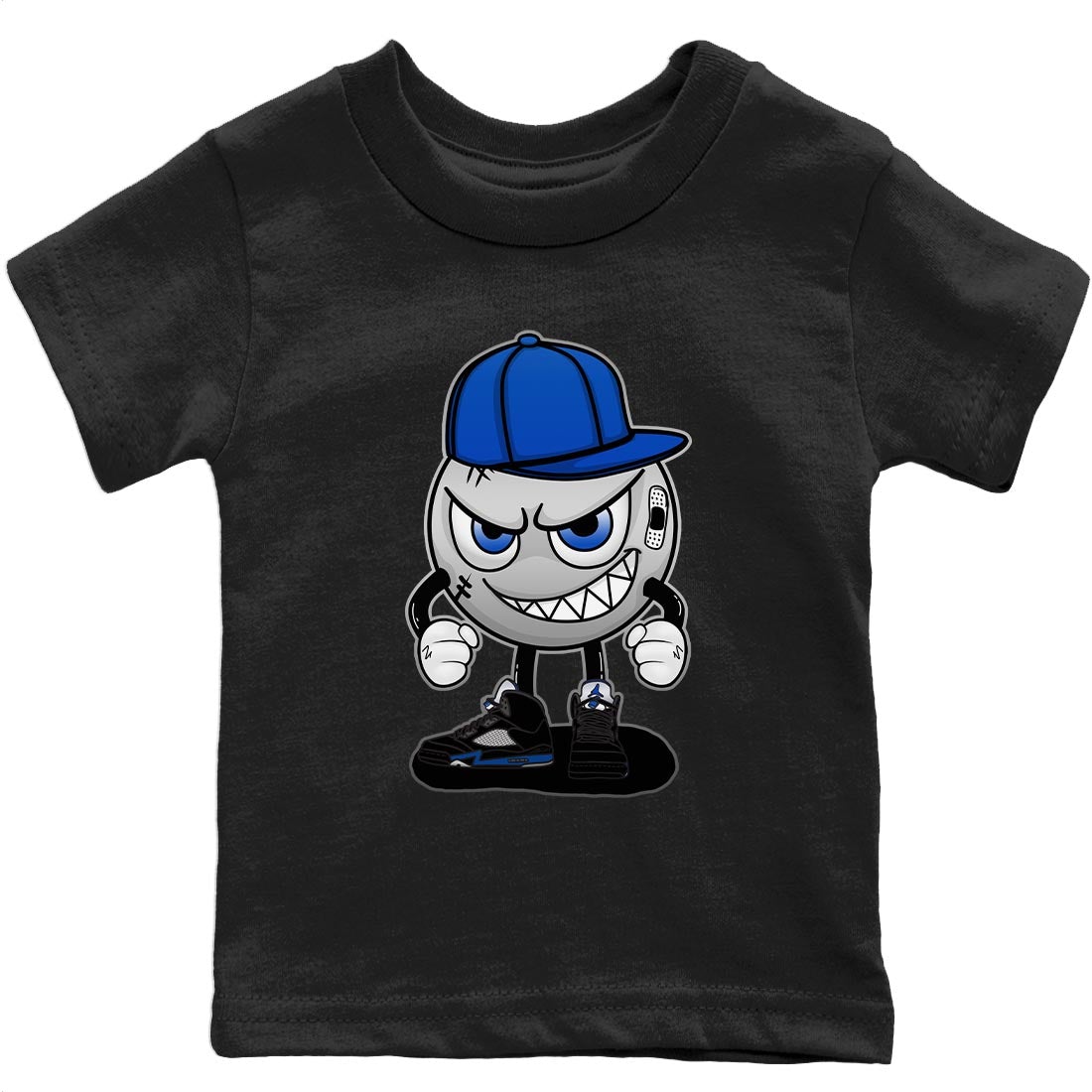 Jordan 5 Racer Blue Sneaker Matching T-Shirt Mischief Emoji Sneaker Tees Jordan 5 Racer Blue Sneaker Release Tees Kids Shirts