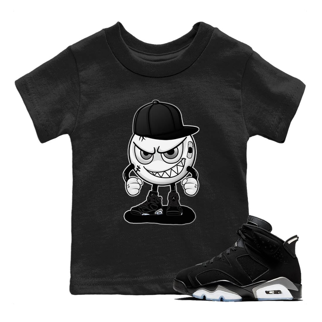 Jordan 6 Chrome Sneaker Matching T-Shirt Mischief Emoji Sneaker Tees Jordan 6 Chrome Sneaker Release Tees Kids Shirts