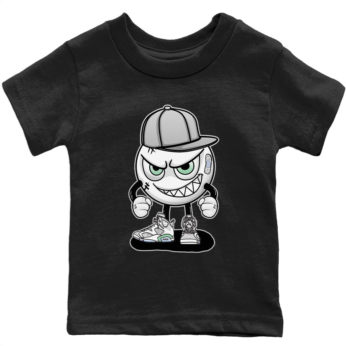 Jordan 6 Mint Foam Sneaker Matching T-Shirt Mischief Emoji Sneaker Tees Jordan 6 Mint Foam Sneaker Release Tees Kids Shirts