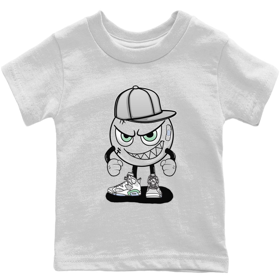 Jordan 6 Mint Foam Sneaker Matching T-Shirt Mischief Emoji Sneaker Tees Jordan 6 Mint Foam Sneaker Release Tees Kids Shirts
