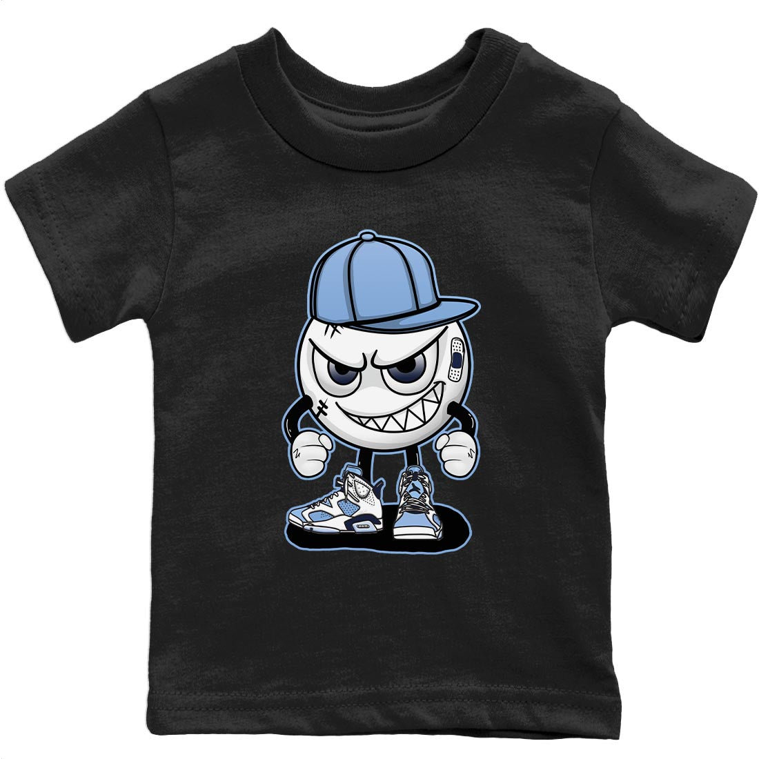 Jordan 6 UNC Shirt To Match Jordans Mischief Emoji Sneaker Tees Jordan 6 UNC Drip Gear Zone Sneaker Matching Clothing Kids Shirts