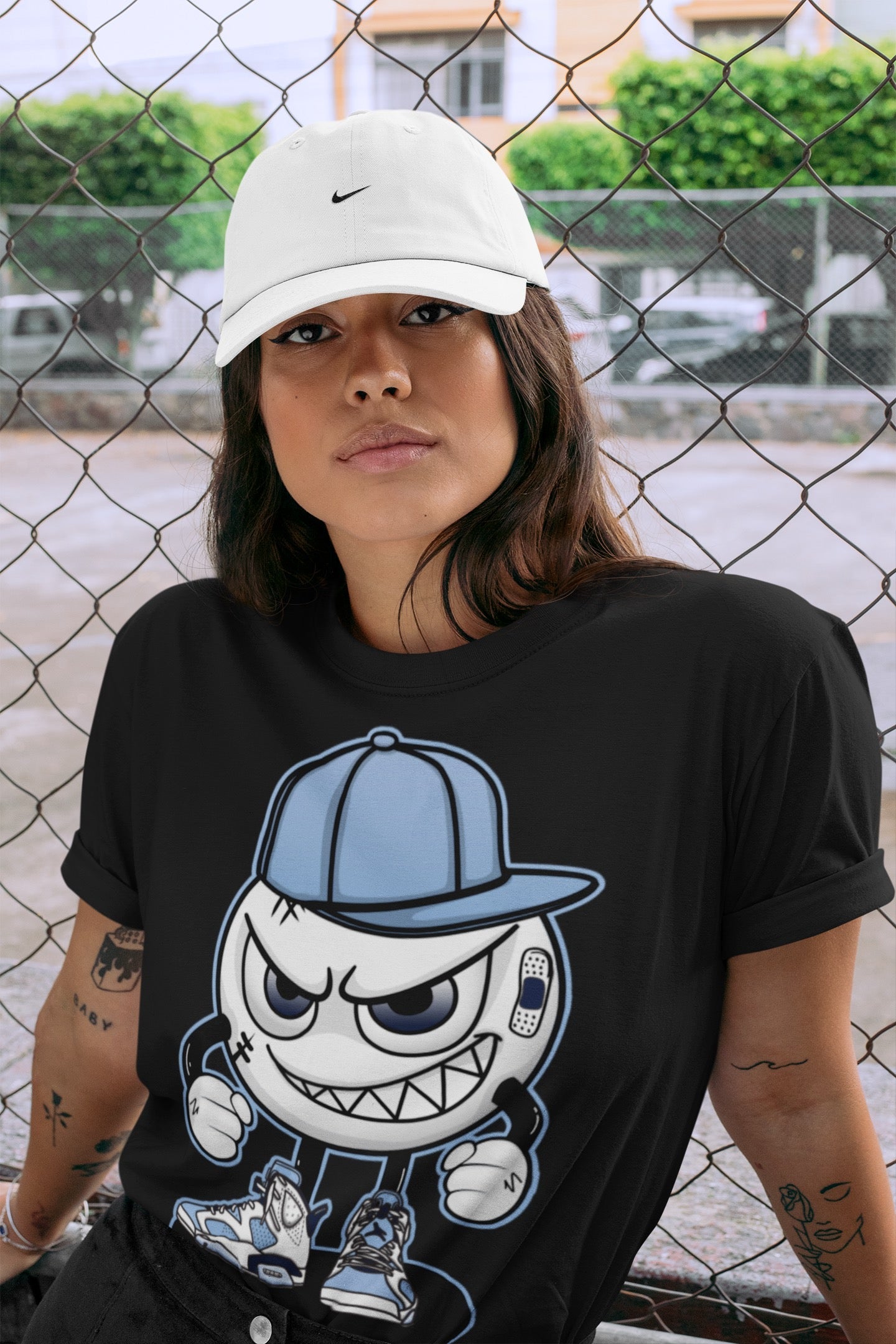 Jordan 6 UNC Shirt To Match Jordans Mischief Emoji Sneaker Tees Jordan 6 UNC Drip Gear Zone Sneaker Matching Clothing Unisex Shirts