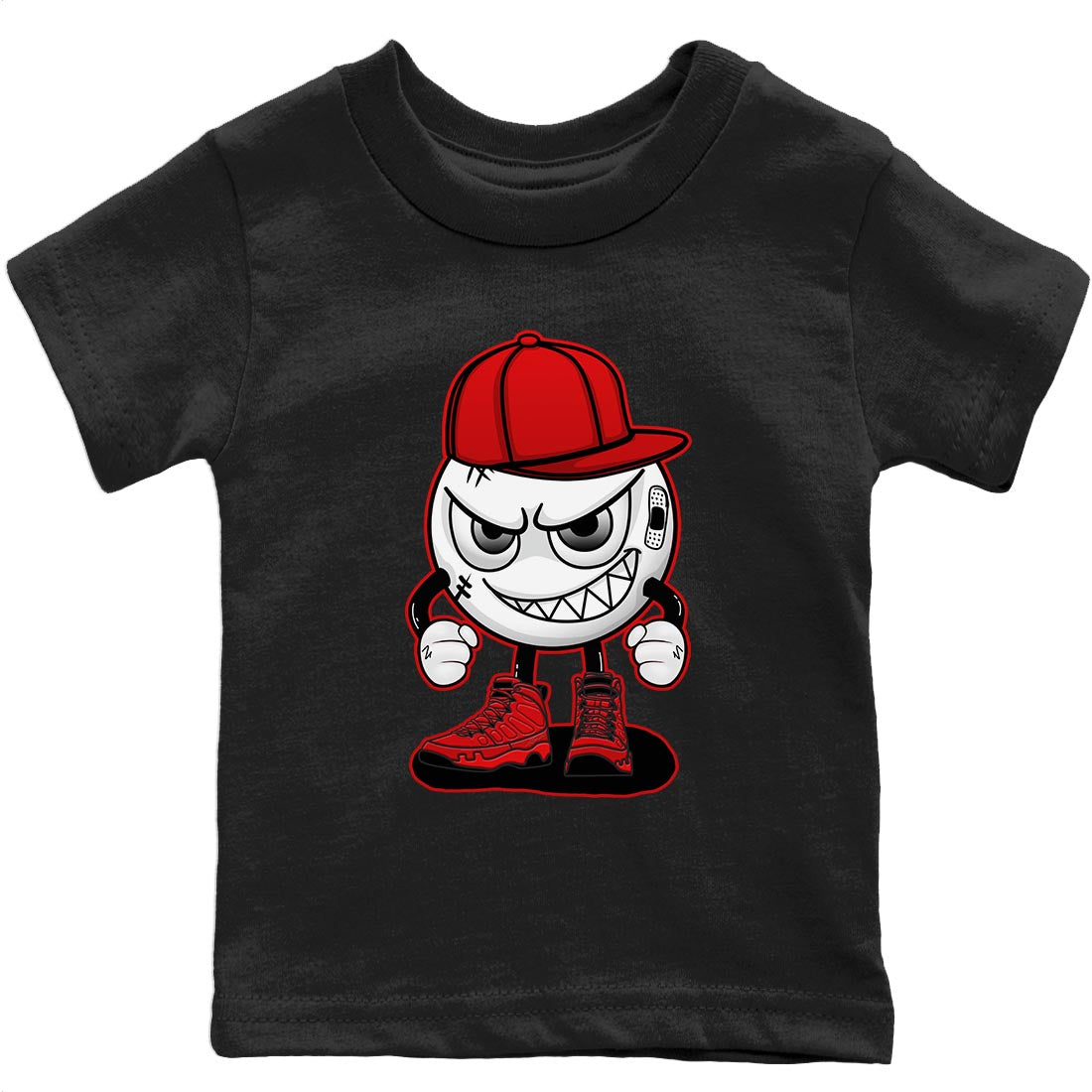 Jordan 9 Chile Red Shirt To Match Jordans Mischief Emoji Sneaker Tees Jordan 9 Chile Red Drip Gear Zone Sneaker Matching Clothing Kids Shirts