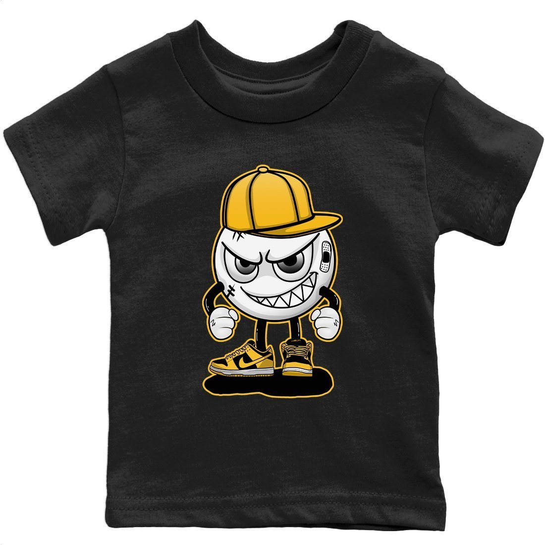 Dunk Championship Goldenrod Sneaker Match Tees Mischief Emoji Sneaker Tees Dunk Championship Goldenrod Jordan to match sneaker T-Shirt Kids Shirts