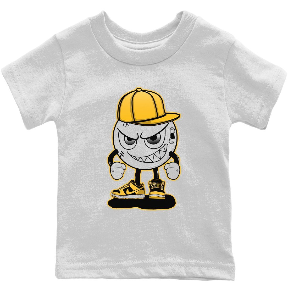 Dunk Championship Goldenrod Sneaker Match Tees Mischief Emoji Sneaker Tees Dunk Championship Goldenrod Jordan to match sneaker T-Shirt Kids Shirts