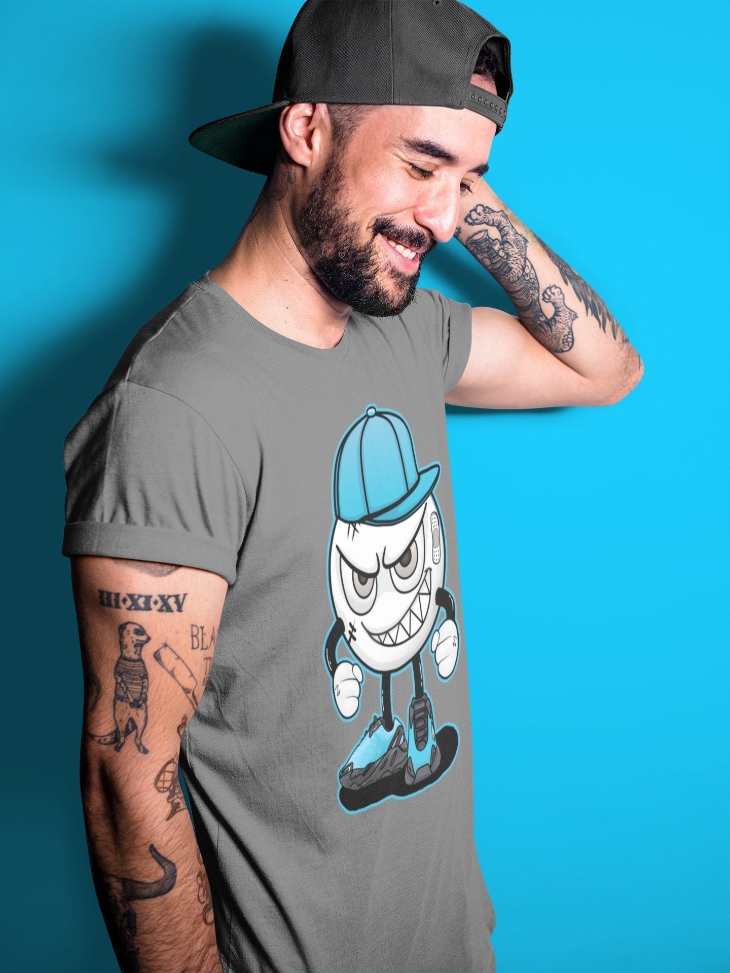 Yeezy 700 Bright Cyan Shirt To Match Jordans Mischief Emoji Sneaker Tees Yeezy 700 Bright Cyan Drip Gear Zone Sneaker Matching Clothing Unisex Shirts