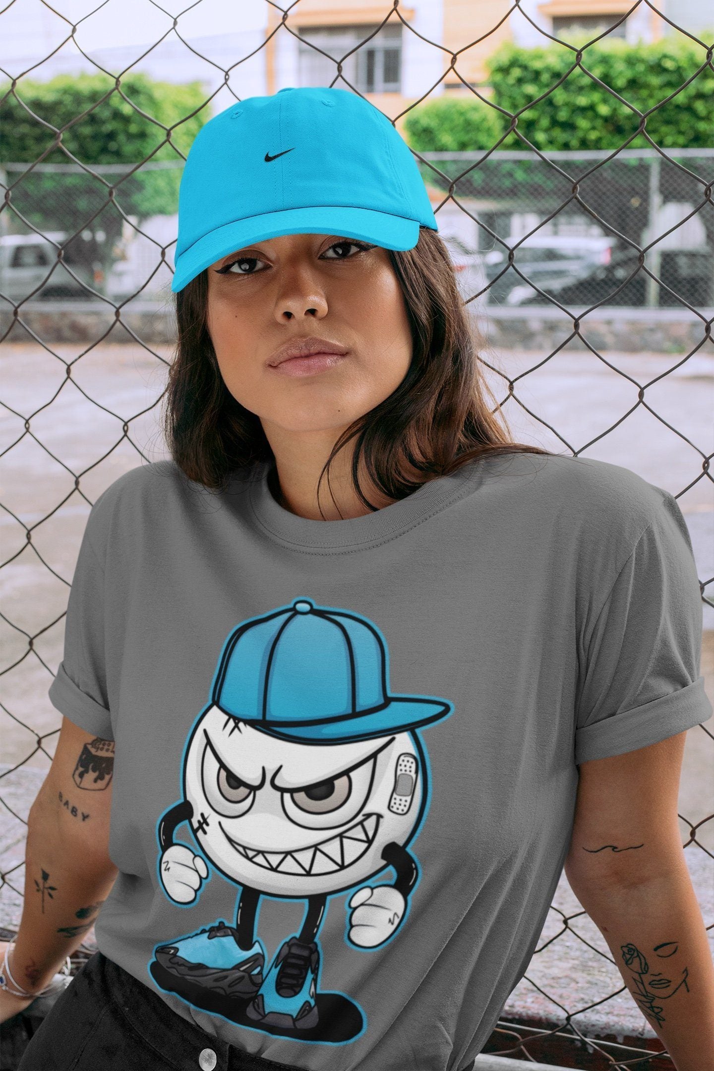 Yeezy 700 Bright Cyan Shirt To Match Jordans Mischief Emoji Sneaker Tees Yeezy 700 Bright Cyan Drip Gear Zone Sneaker Matching Clothing Unisex Shirts