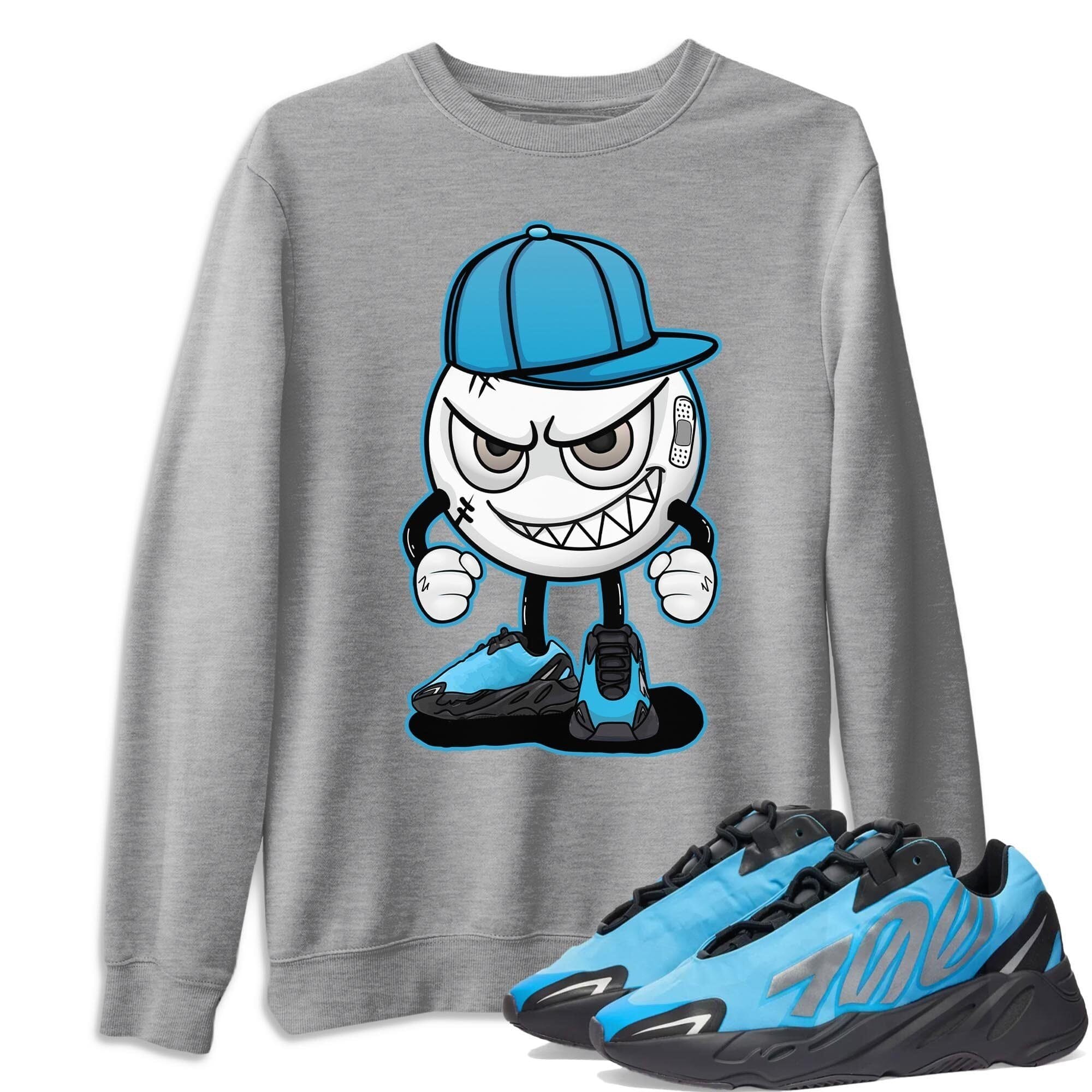 Yeezy 700 Bright Cyan Shirt To Match Jordans Mischief Emoji Sneaker Tees Yeezy 700 Bright Cyan Drip Gear Zone Sneaker Matching Clothing Unisex Shirts