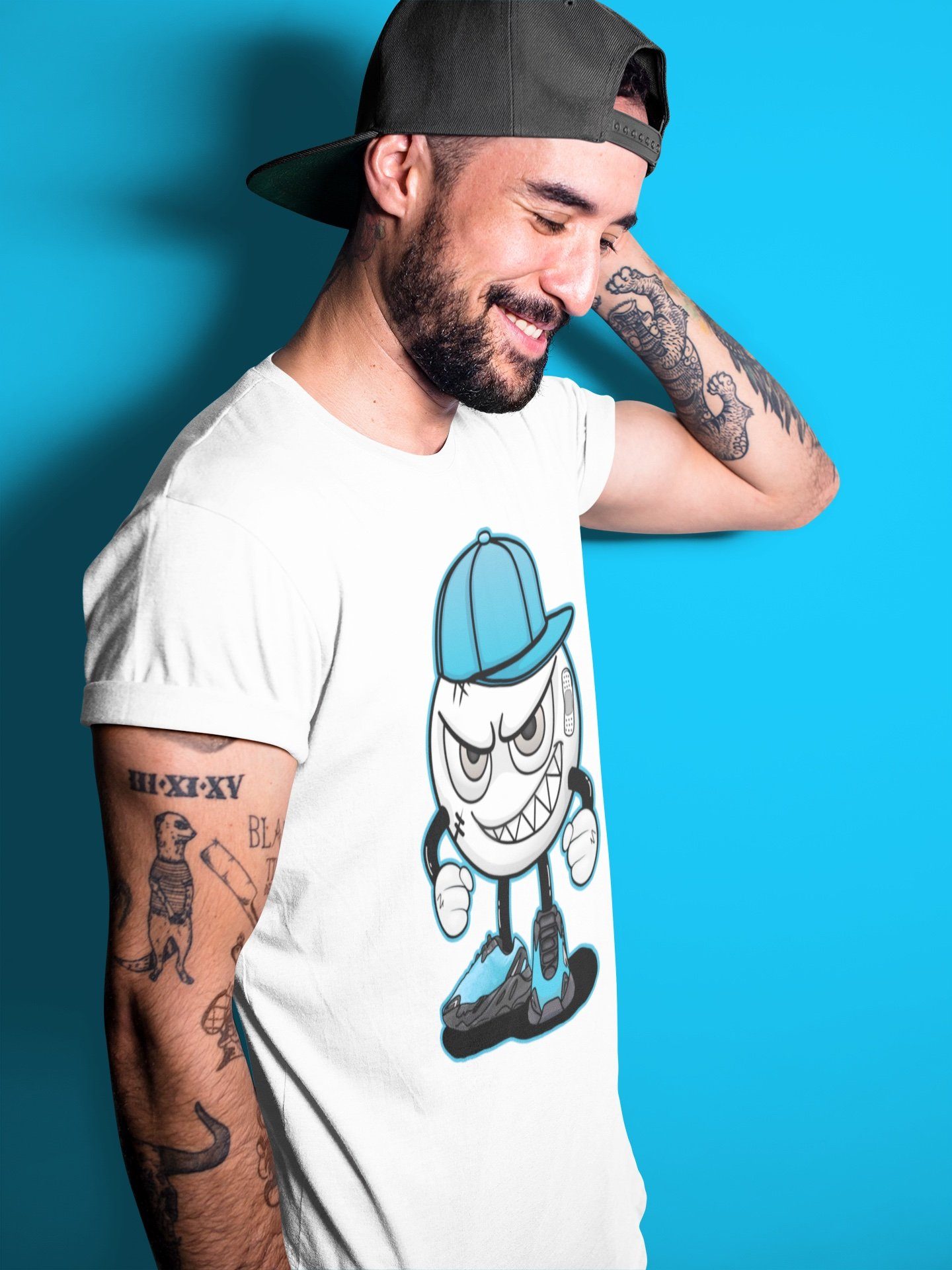 Yeezy 700 Bright Cyan Shirt To Match Jordans Mischief Emoji Sneaker Tees Yeezy 700 Bright Cyan Drip Gear Zone Sneaker Matching Clothing Unisex Shirts