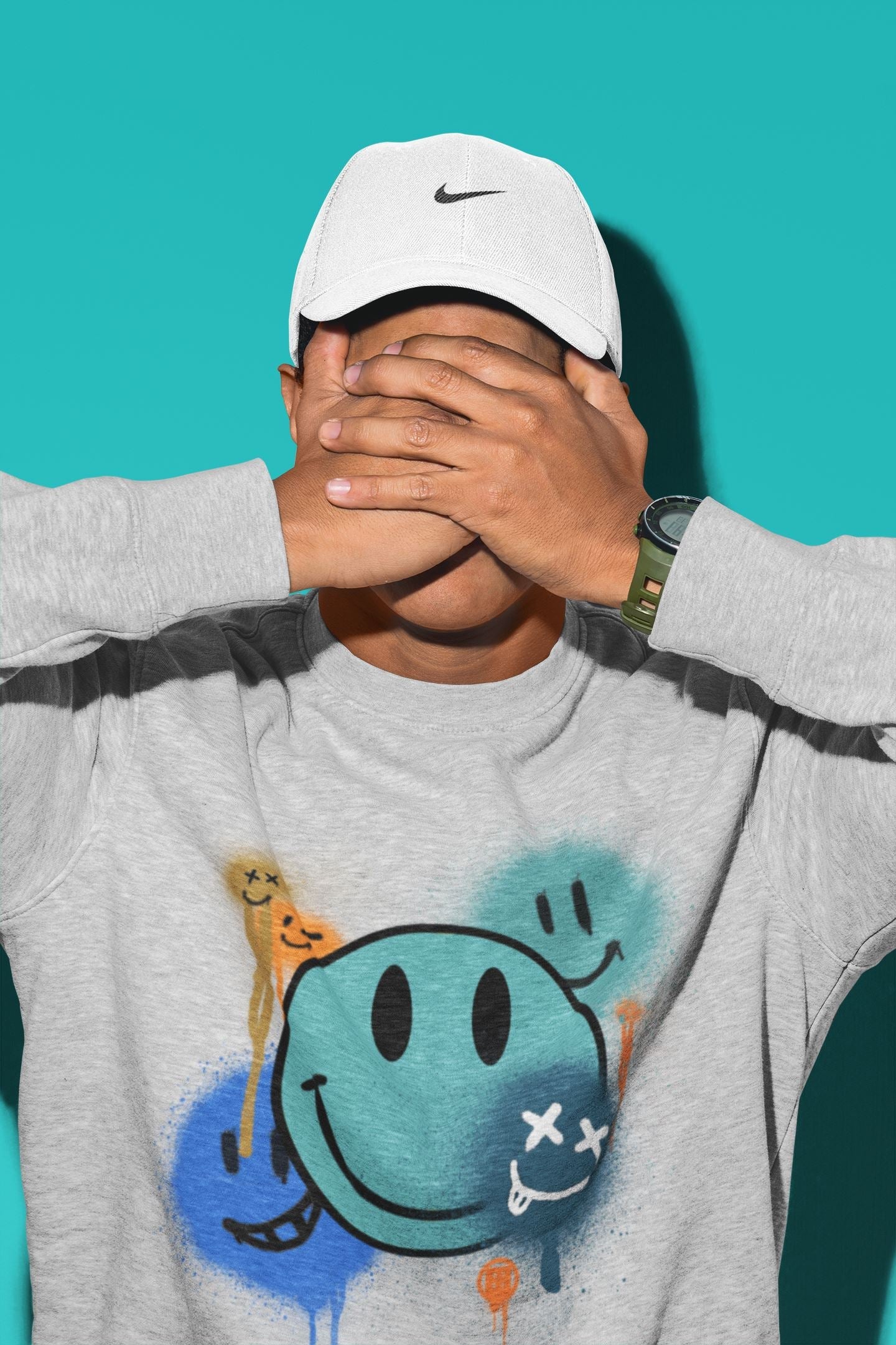 Yeezy 700 Faded Azure Shirt To Match Jordans Smile Painting Sneaker Tees Yeezy 700 Faded Azure Drip Gear Zone Sneaker Matching Clothing Unisex Shirts