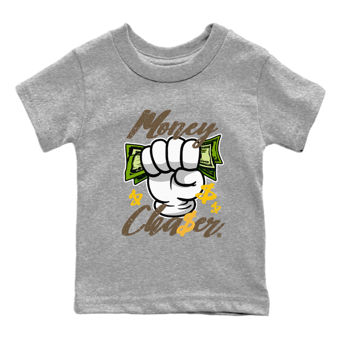 Air Jordan 1 Retro High OG Palomino shirt to match jordans Money Chaser Streetwear Sneaker Shirt Air Jordan 1 Palomino Drip Gear Zone Sneaker Matching Clothing Baby Toddler Heather Grey 2 T-Shirt