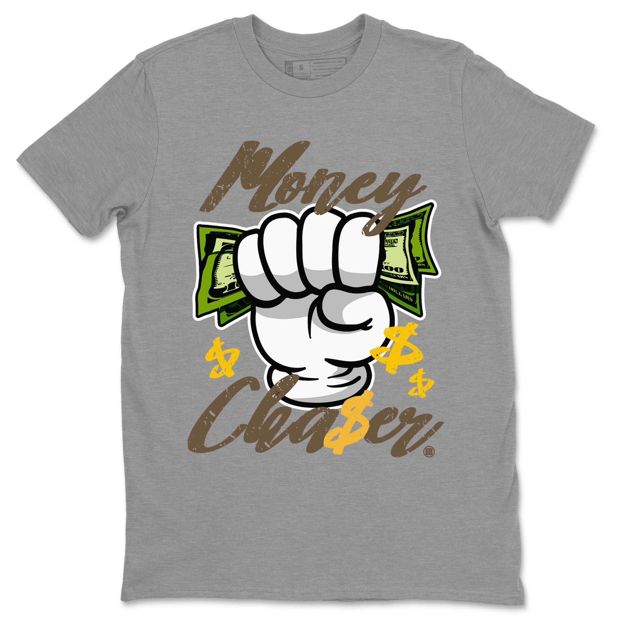 Air Jordan 1 Retro High OG Palomino shirt to match jordans Money Chaser Streetwear Sneaker Shirt Air Jordan 1 Palomino Drip Gear Zone Sneaker Matching Clothing Unisex Heather Grey 2 T-Shirt