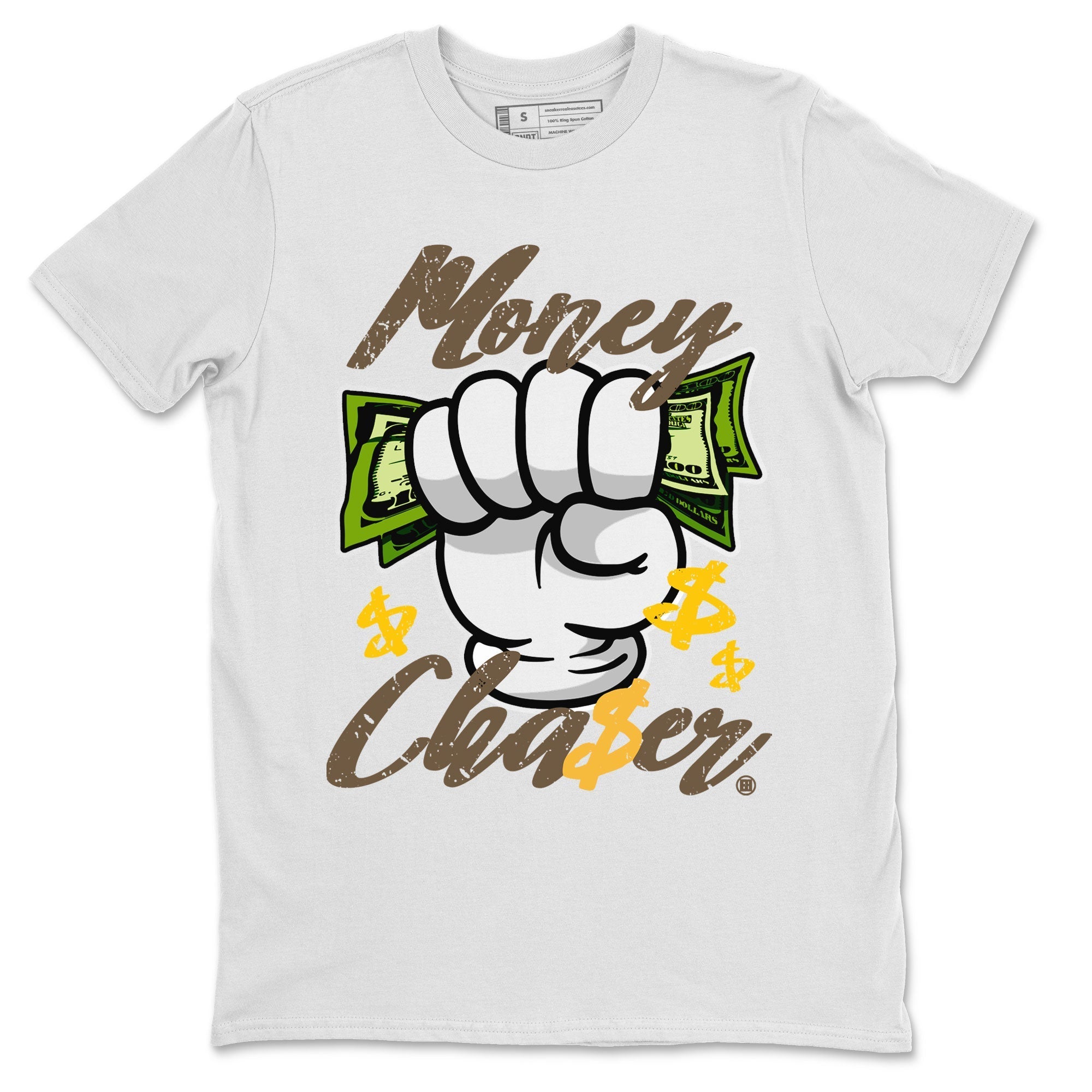 Air Jordan 1 Retro High OG Palomino shirt to match jordans Money Chaser Streetwear Sneaker Shirt Air Jordan 1 Palomino Drip Gear Zone Sneaker Matching Clothing Unisex White 2 T-Shirt