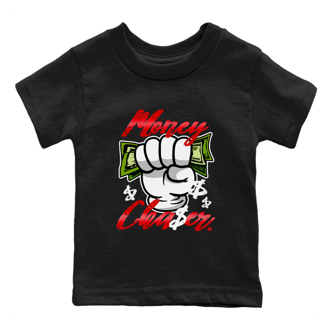 Air Jordan 1 Satin Bred Sneaker Match Tees Money Chaser Streetwear Sneaker Shirt Jordan 1 High OG Satin Bred Sneaker Release Tees Kids Shirts Black 2