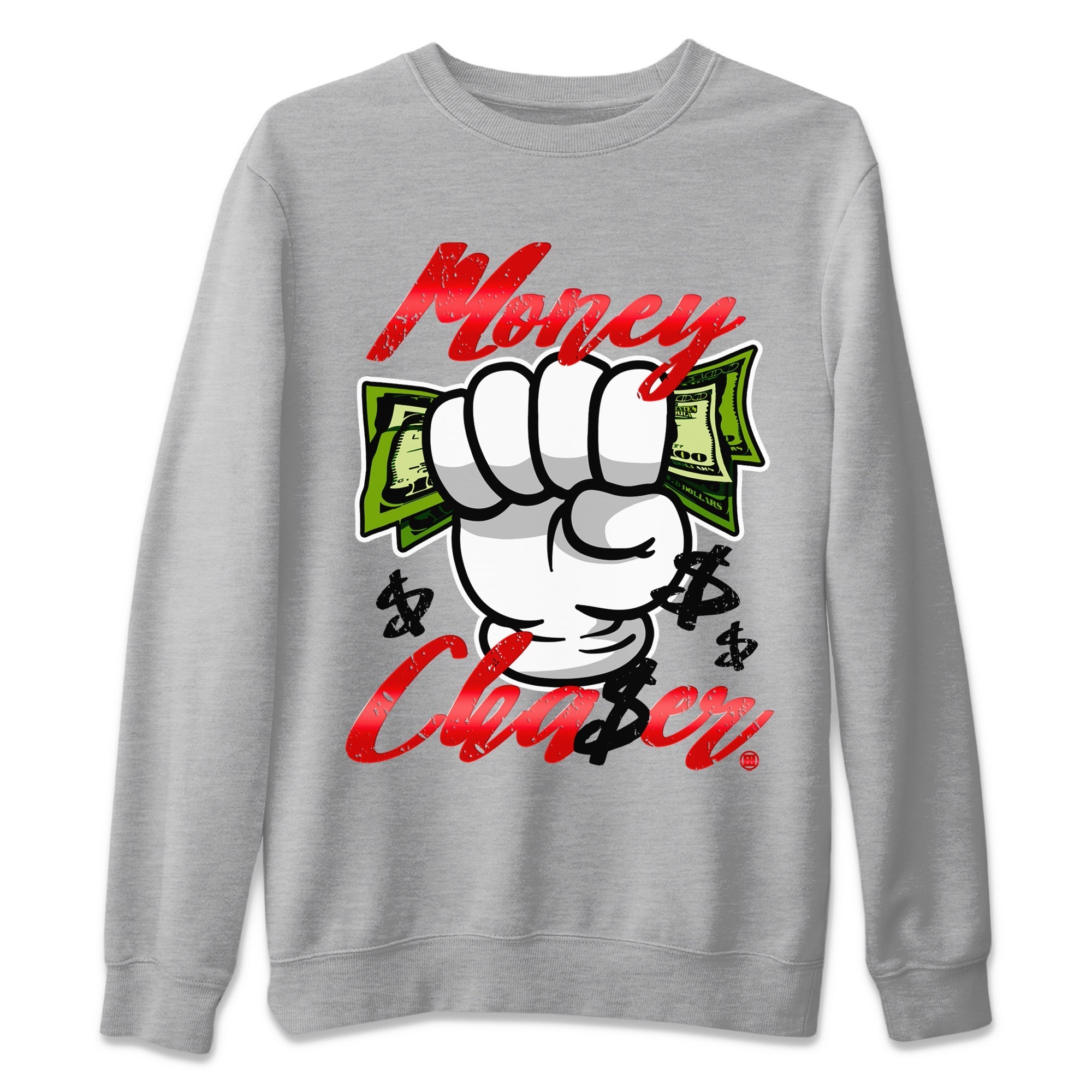 Air Jordan 1 Satin Bred Sneaker Match Tees Money Chaser Streetwear Sneaker Shirt Jordan 1 High OG Satin Bred Sneaker Release Tees Unisex Shirts Heather Grey 2