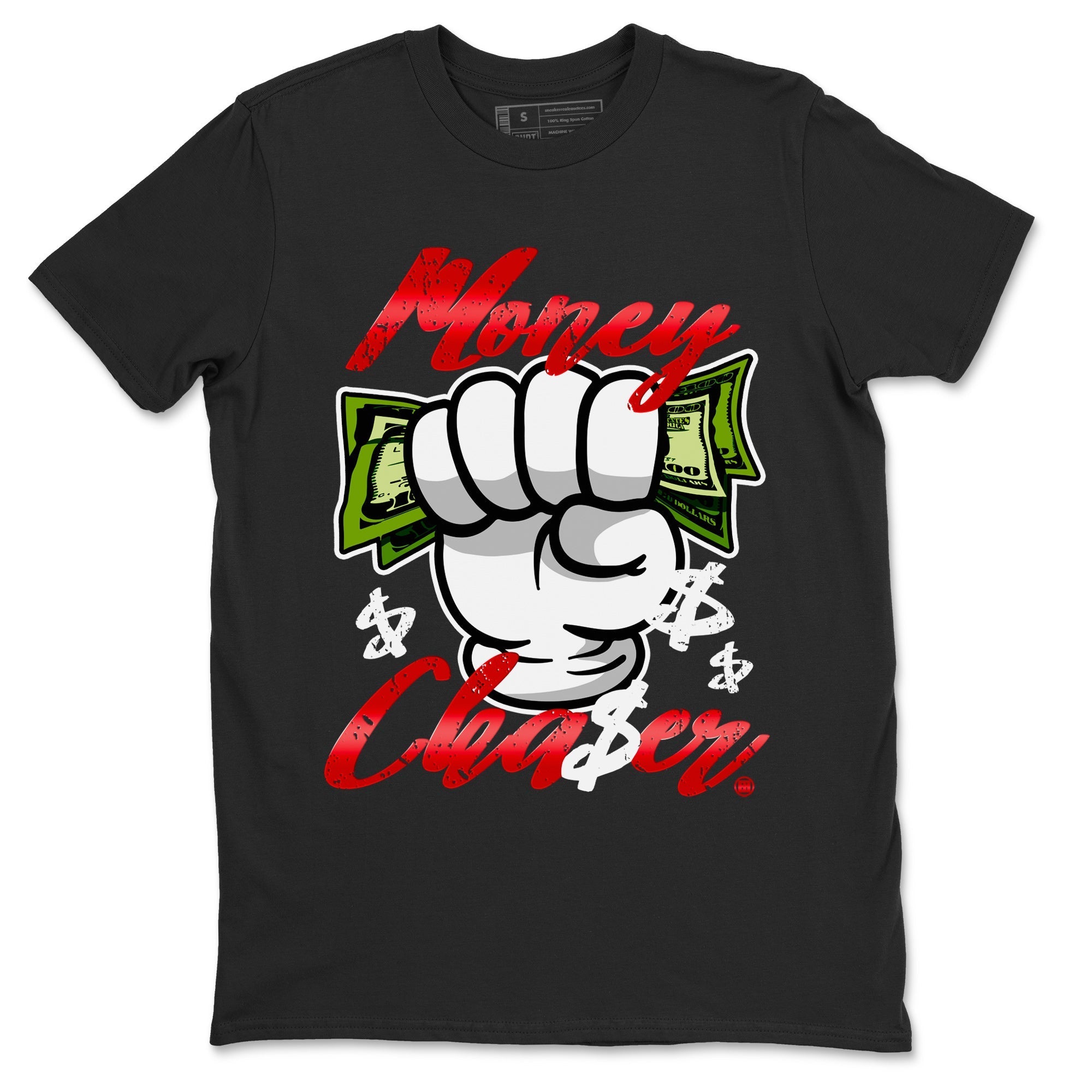 Air Jordan 1 Satin Bred Sneaker Match Tees Money Chaser Streetwear Sneaker Shirt Jordan 1 High OG Satin Bred Sneaker Release Tees Unisex Shirts Black 2