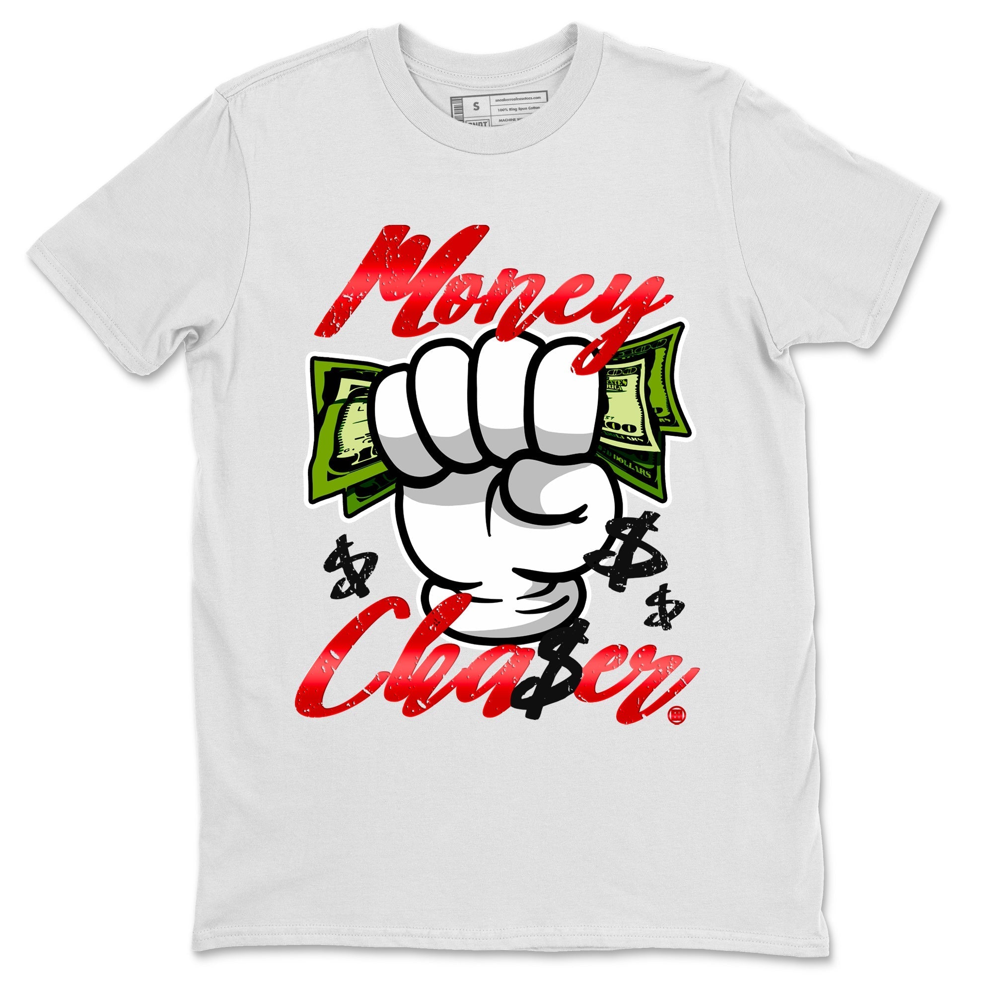 Air Jordan 1 Satin Bred Sneaker Match Tees Money Chaser Streetwear Sneaker Shirt Jordan 1 High OG Satin Bred Sneaker Release Tees Unisex Shirts White 2