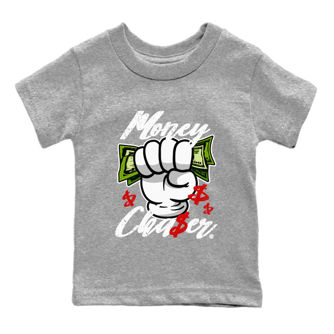 Air Jordan 13 Wolf Grey Sneaker Match Tees Money Chaser Streetwear Sneaker Shirt 13 Wolf Grey Sneaker Release Tees Kids Shirts Heather Grey 2