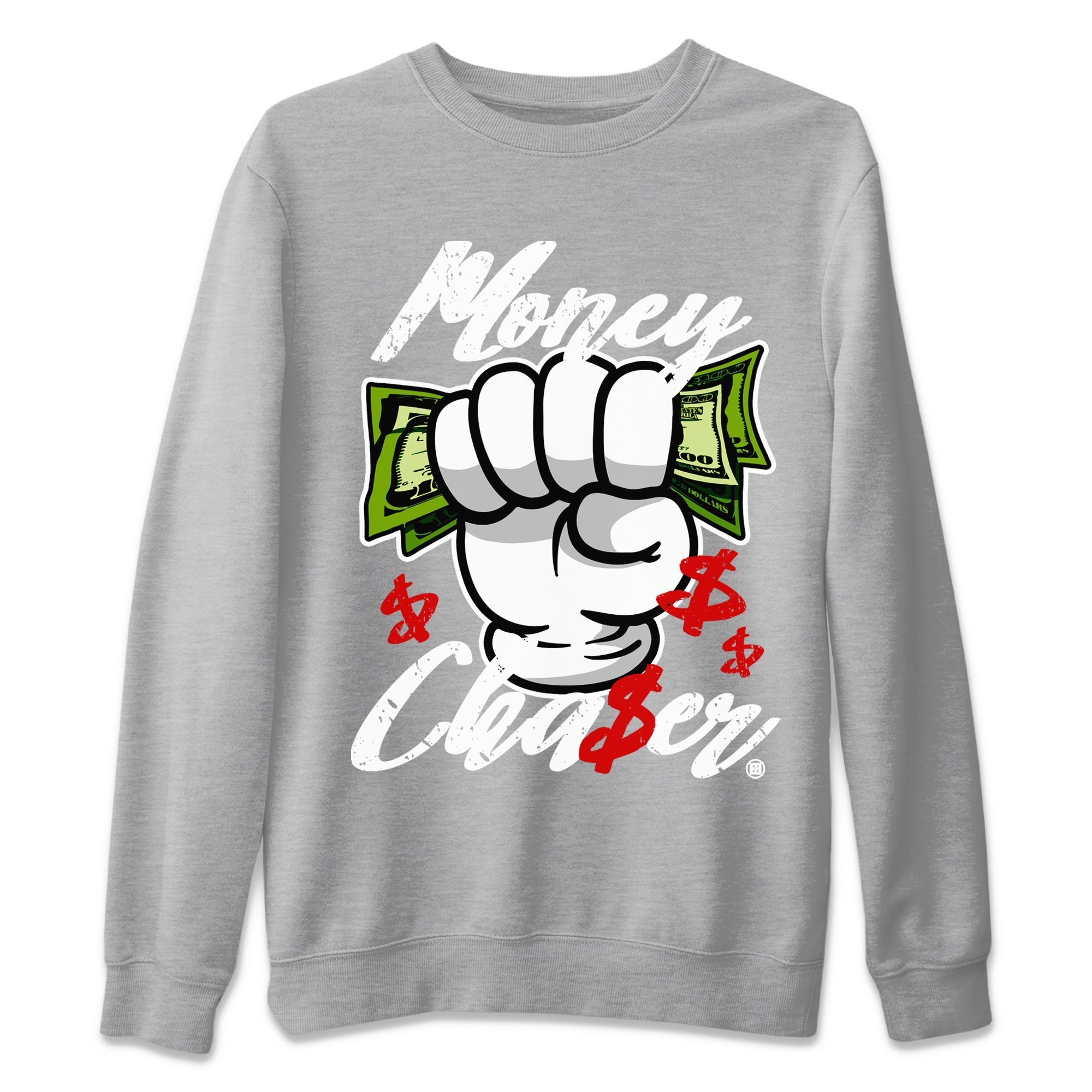 Air Jordan 13 Wolf Grey Sneaker Match Tees Money Chaser Streetwear Sneaker Shirt 13 Wolf Grey Sneaker Release Tees Unisex Shirts Heather Grey 2