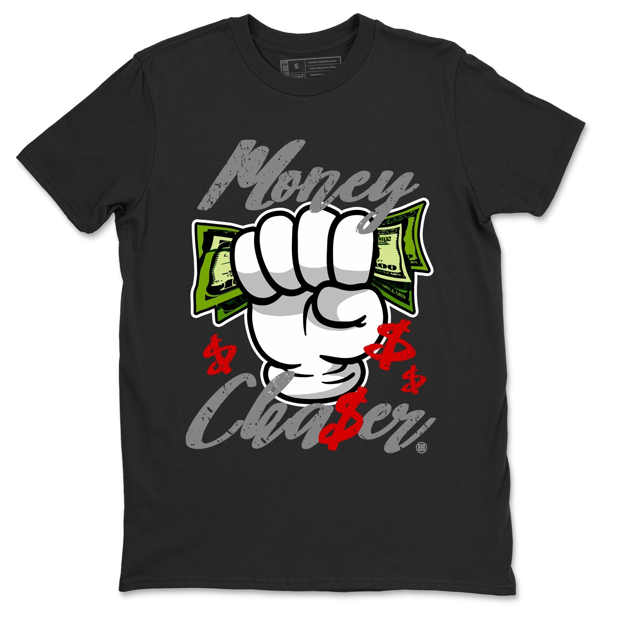 Air Jordan 13 Wolf Grey Sneaker Match Tees Money Chaser Streetwear Sneaker Shirt 13 Wolf Grey Sneaker Release Tees Unisex Shirts Black 2
