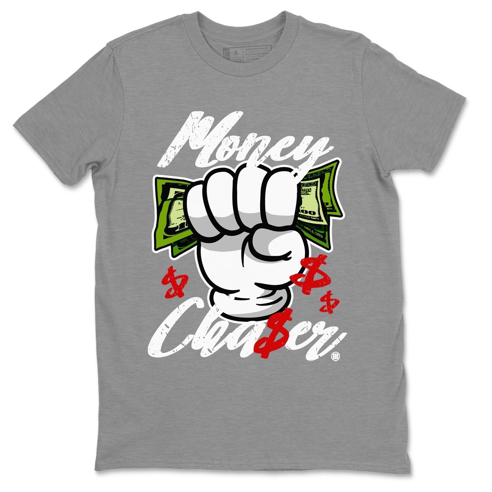 Air Jordan 13 Wolf Grey Sneaker Match Tees Money Chaser Streetwear Sneaker Shirt 13 Wolf Grey Sneaker Release Tees Unisex Shirts Heather Grey 2